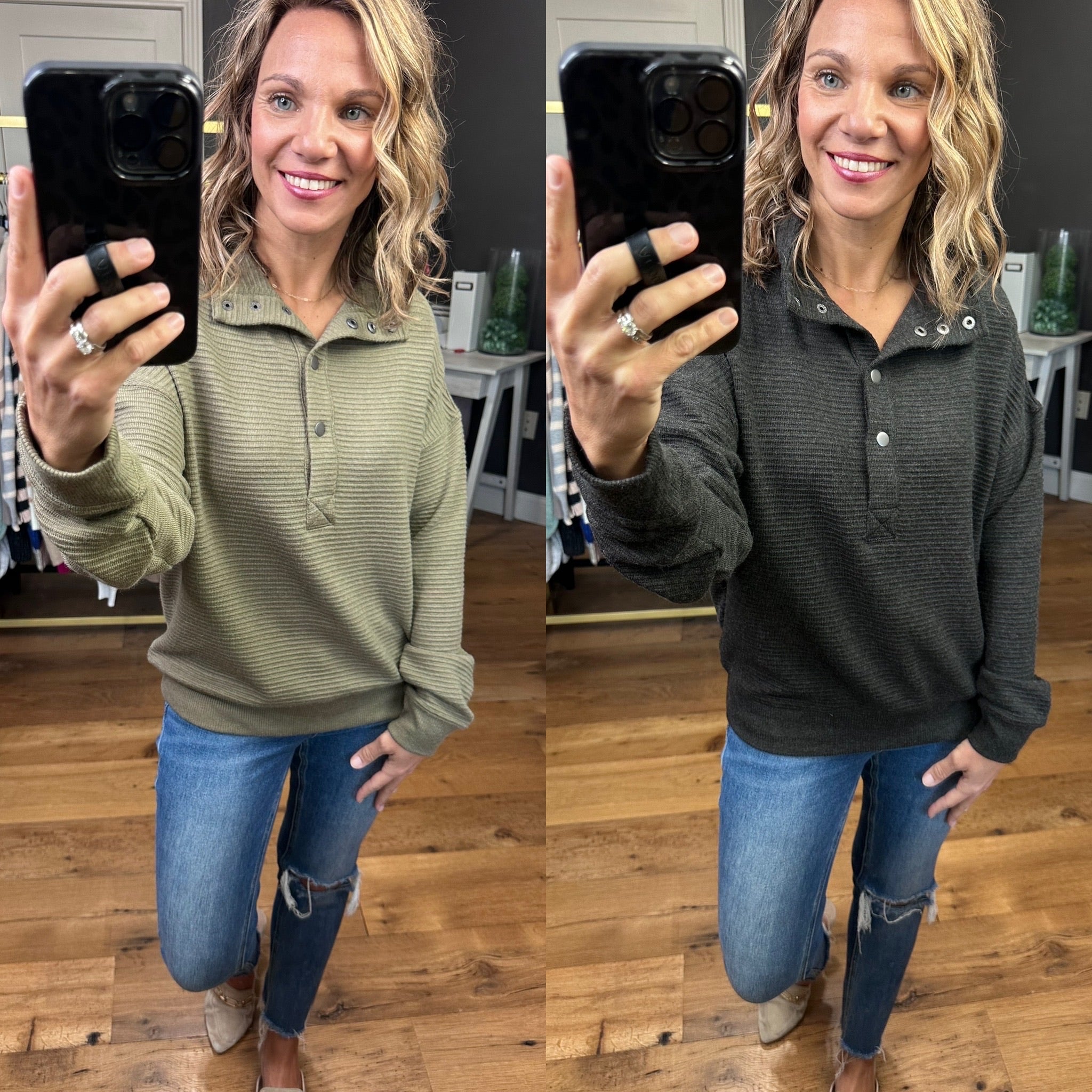 Mountain View Textured Pullover - Multiple Options-Sweaters-Thread & SUpply T2448ohkts-Anna Kaytes Boutique, Women's Fashion Boutique in Grinnell, Iowa