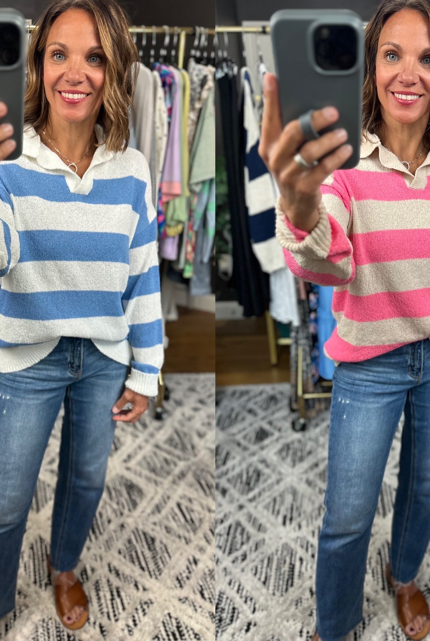 All Worthwhile Striped Sweater-Sweaters-Wishlist-Anna Kaytes Boutique, Women's Fashion Boutique in Grinnell, Iowa