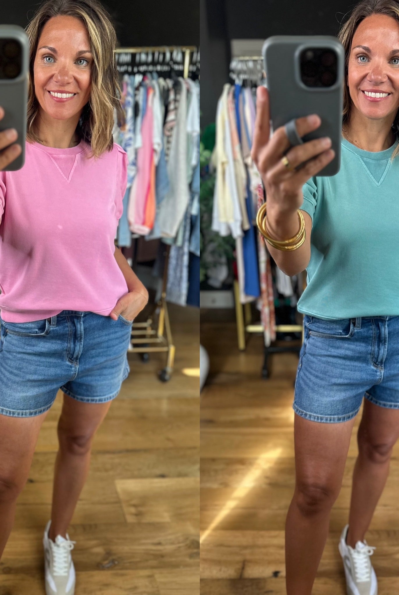 Living The Dream Mineral Wash Top-Short Sleeves-Fate-Anna Kaytes Boutique, Women's Fashion Boutique in Grinnell, Iowa