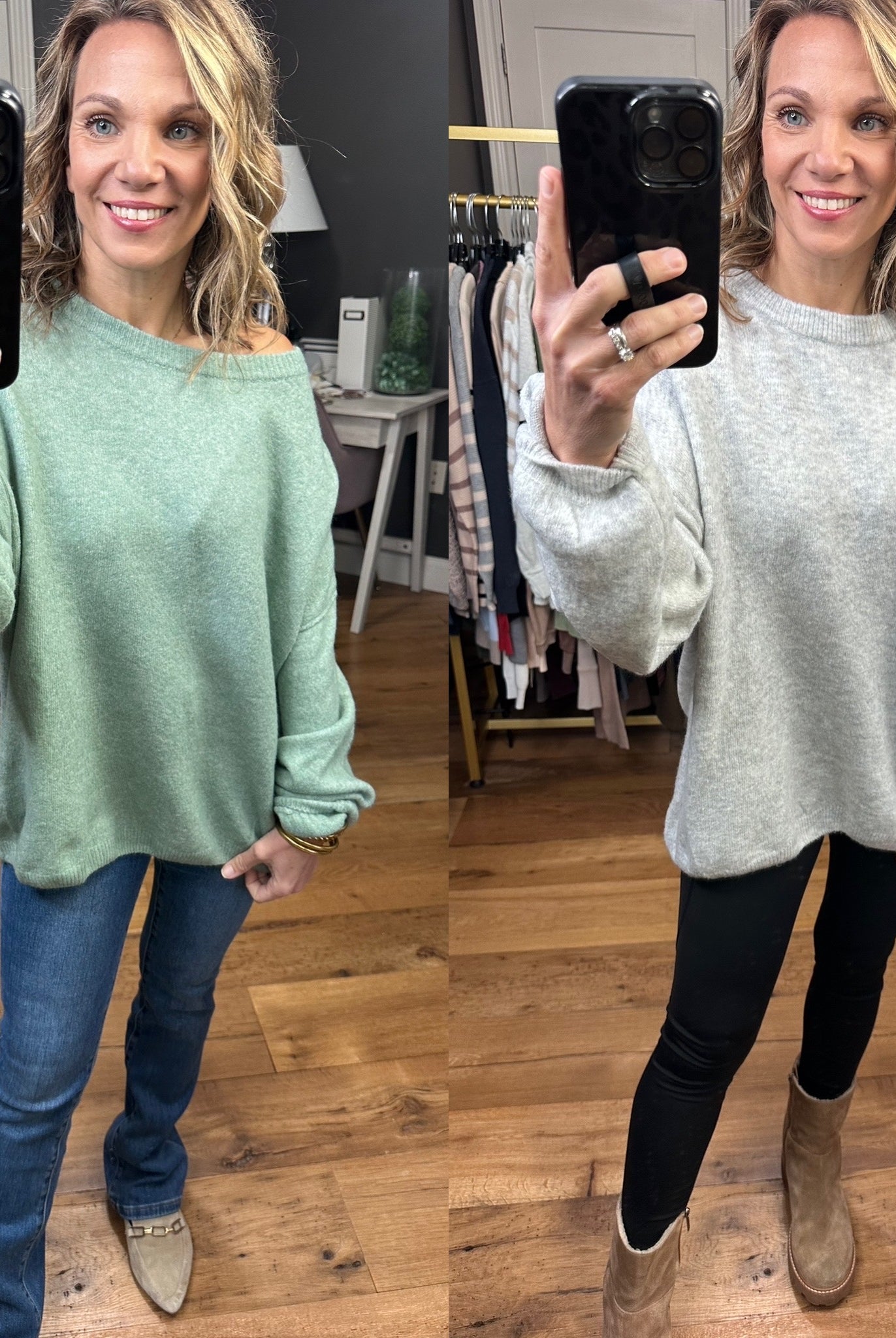 A Different View Oversized Sweater - Multiple Options-Sweaters-Miracle F123-Anna Kaytes Boutique, Women's Fashion Boutique in Grinnell, Iowa