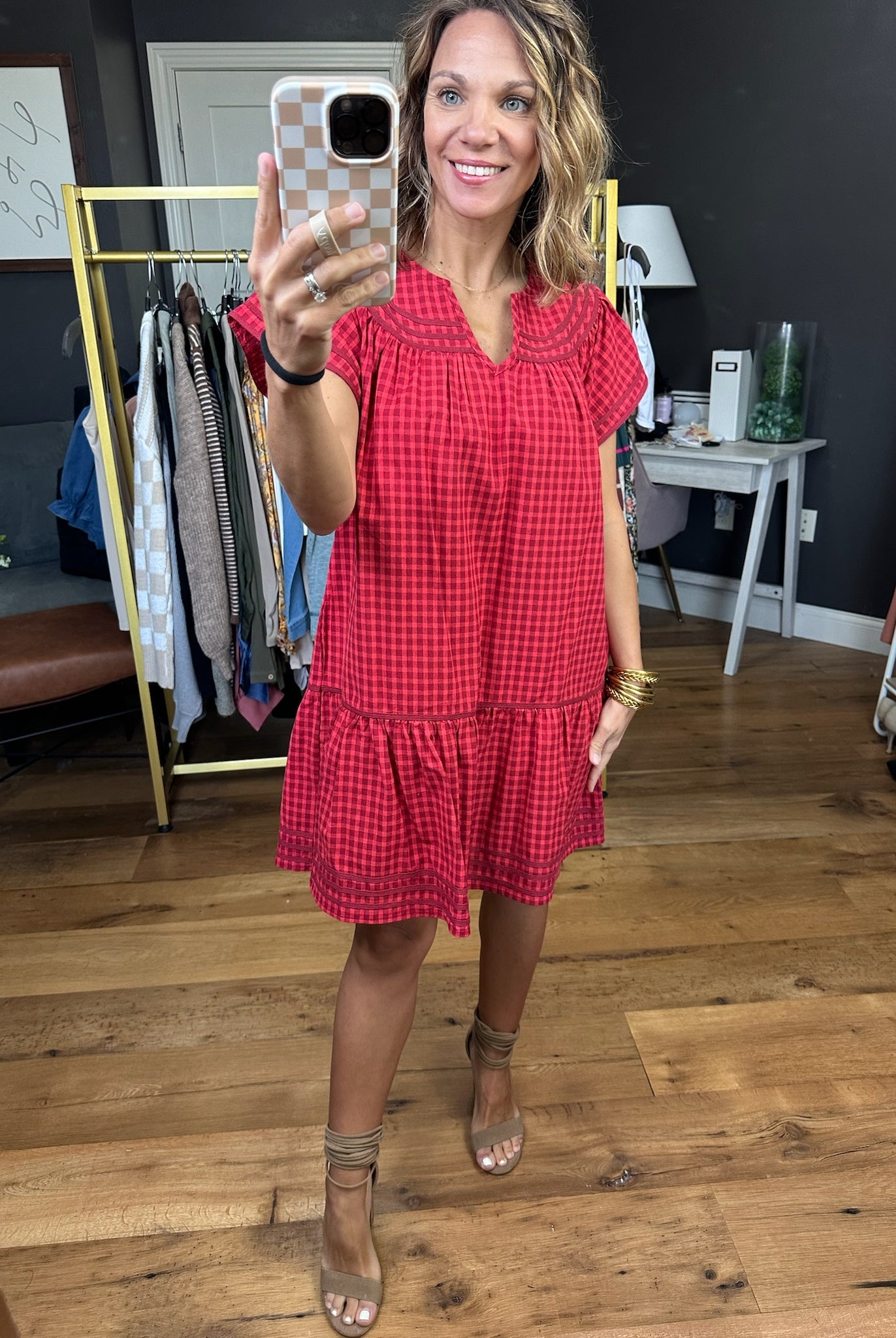 Better Place For You Plaid Gingham Dress - Multiple Options-Entro-Anna Kaytes Boutique, Women's Fashion Boutique in Grinnell, Iowa