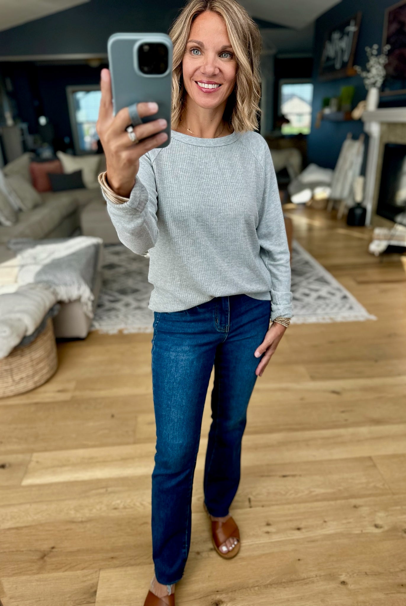 Cutting It Close Ribbed Long Sleeve Top-Staccato-Anna Kaytes Boutique, Women's Fashion Boutique in Grinnell, Iowa