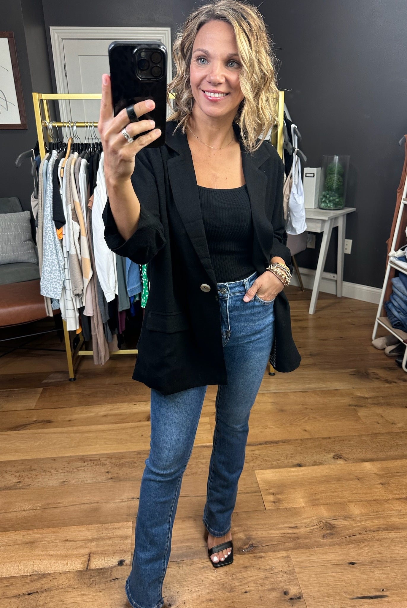 First Directions Linen Boyfriend Fit Blazer - Multiple Options-Blazers-Allie Rose-Anna Kaytes Boutique, Women's Fashion Boutique in Grinnell, Iowa