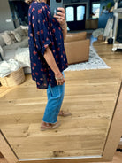 How Fall Feels Floral Oversized Button Down Top-Easel-Anna Kaytes Boutique, Women's Fashion Boutique in Grinnell, Iowa