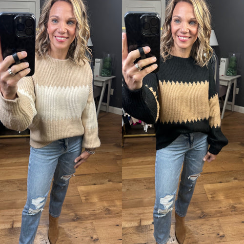 Honest Opinions Colorblock Crew Sweater - Multiple Options-Skies Are Blue 44570-Anna Kaytes Boutique, Women's Fashion Boutique in Grinnell, Iowa