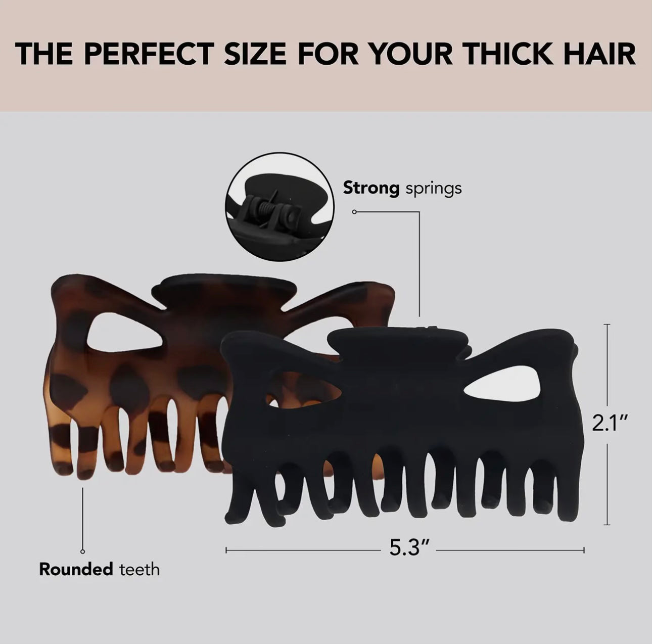 Kitsch Jumbo Classic Claw Clip- Black/Tortoise-Hair Accessories-Kitsch 6578-Anna Kaytes Boutique, Women's Fashion Boutique in Grinnell, Iowa