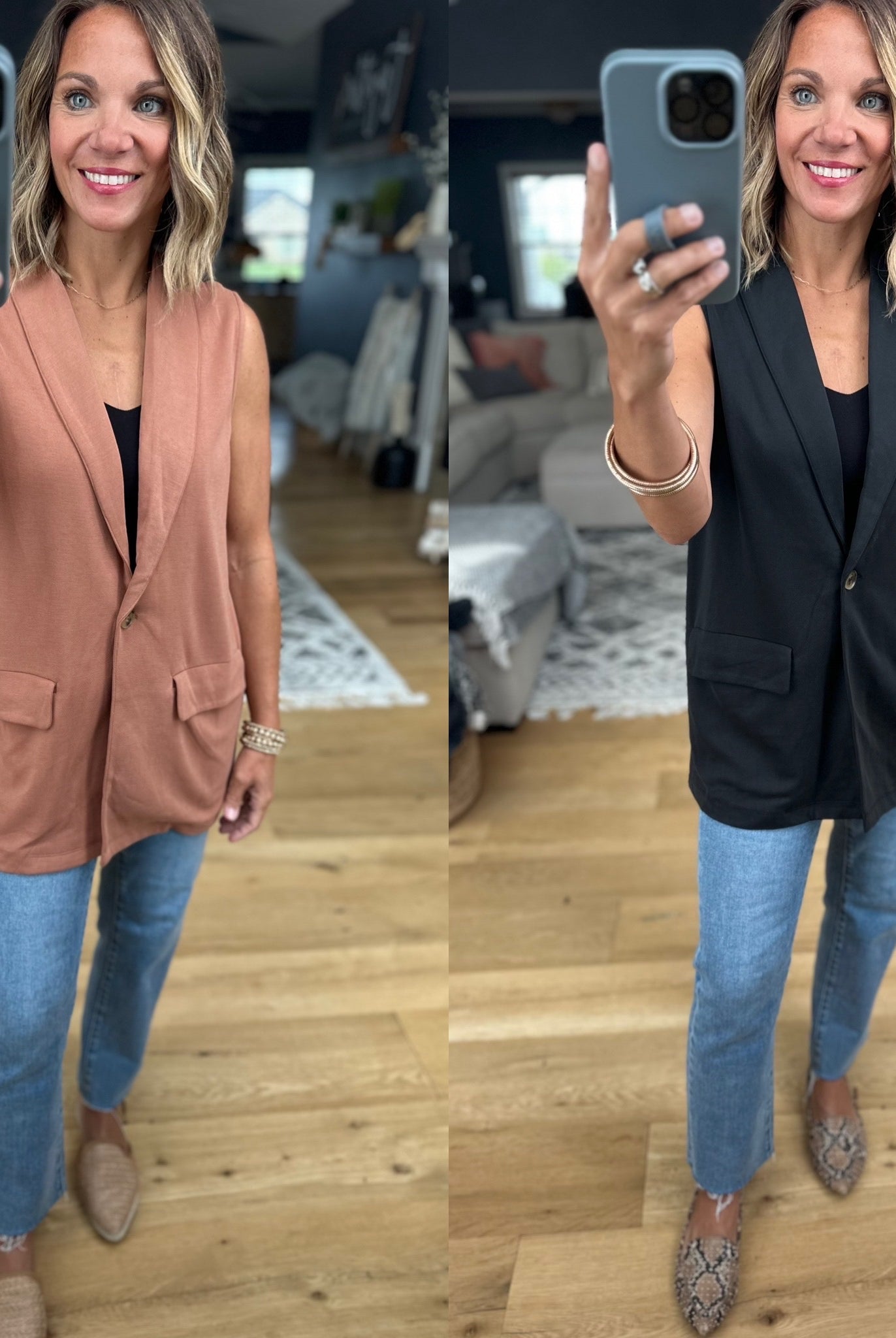 Stop & Stare Button Vest-Doe & Rae-Anna Kaytes Boutique, Women's Fashion Boutique in Grinnell, Iowa