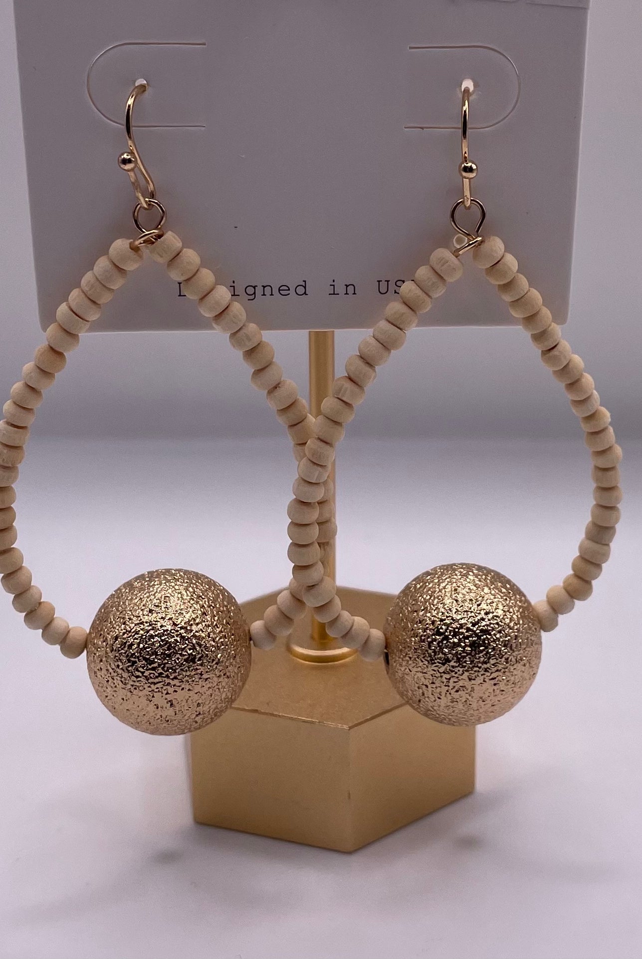 Jazzy Beaded Earring-Earrings-Anna Kaytes Boutique-Anna Kaytes Boutique, Women's Fashion Boutique in Grinnell, Iowa
