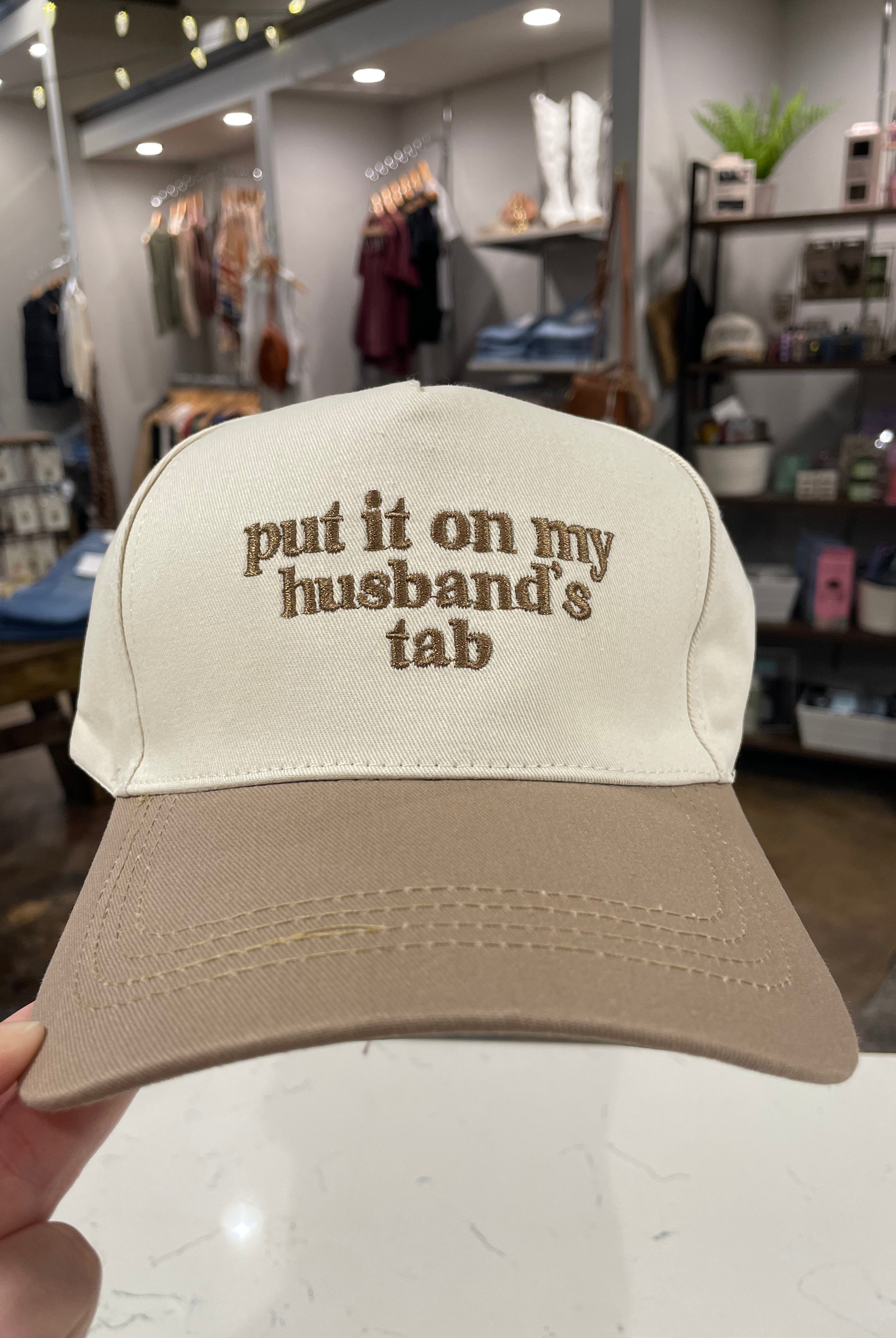 Husband's Tab Baseball Cap-Hats-Zenana-Anna Kaytes Boutique, Women's Fashion Boutique in Grinnell, Iowa