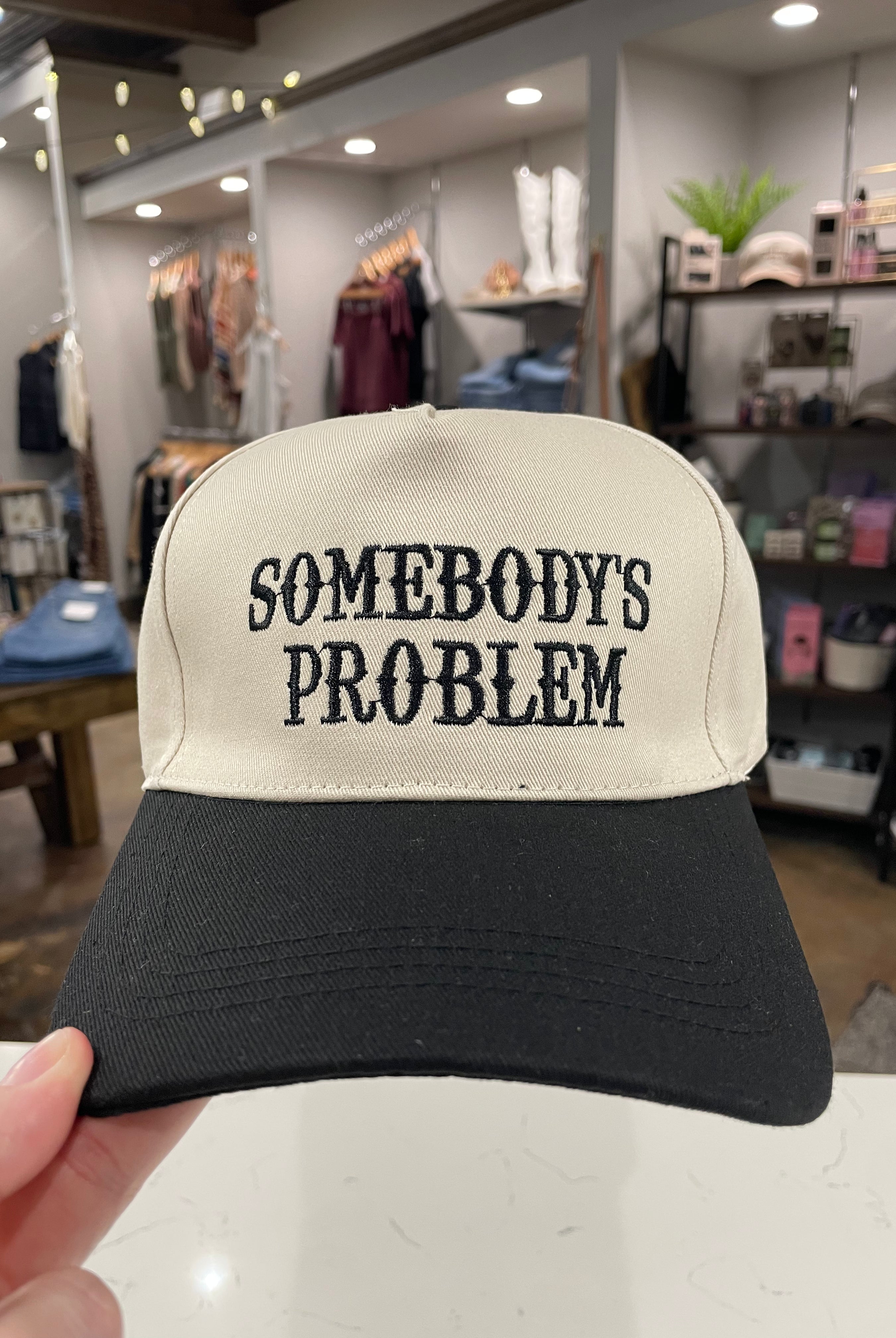 Somebody's Problem Baseball Cap-Hats-Zenana-Anna Kaytes Boutique, Women's Fashion Boutique in Grinnell, Iowa