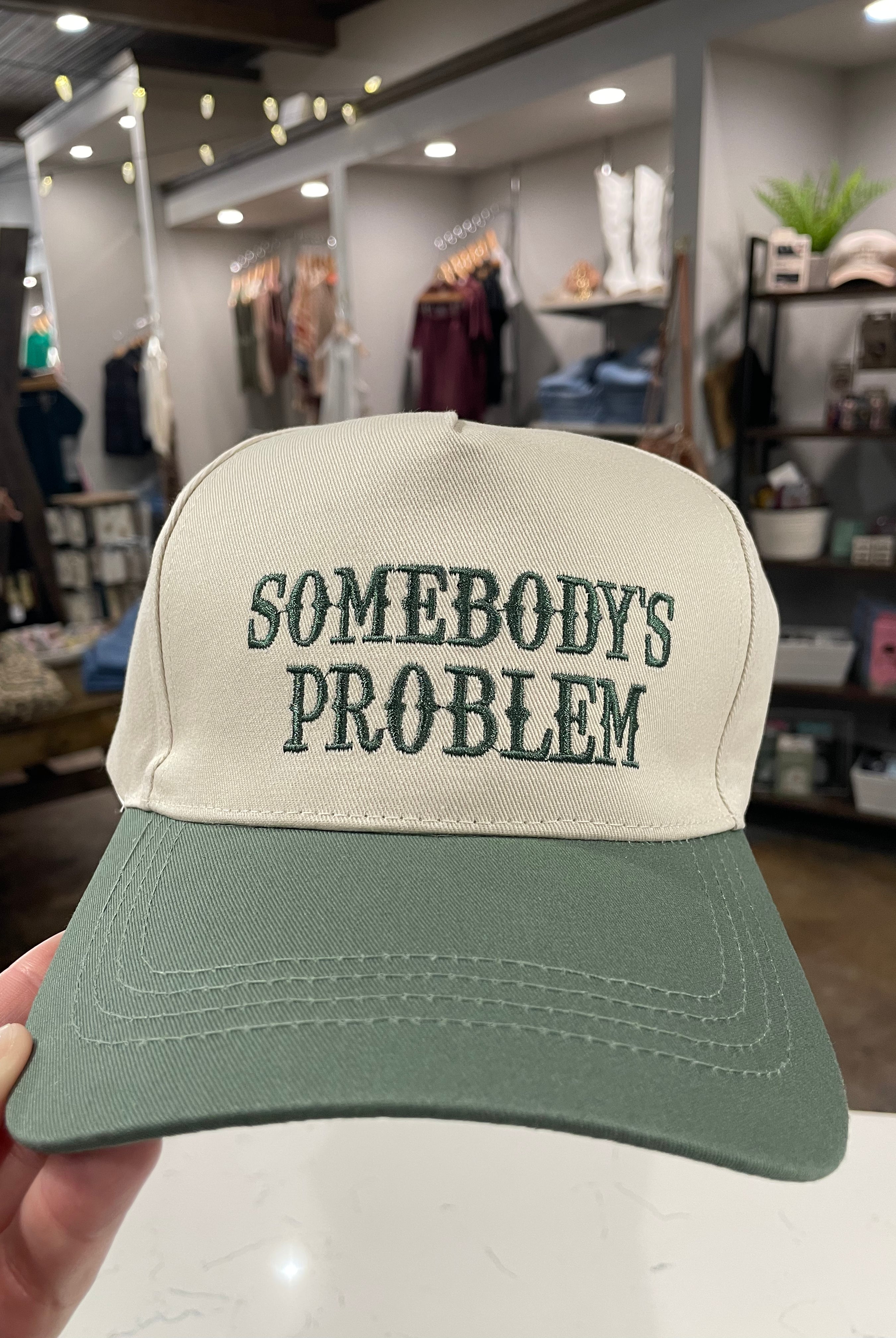 Somebody's Problem Baseball Cap-Hats-Zenana-Anna Kaytes Boutique, Women's Fashion Boutique in Grinnell, Iowa