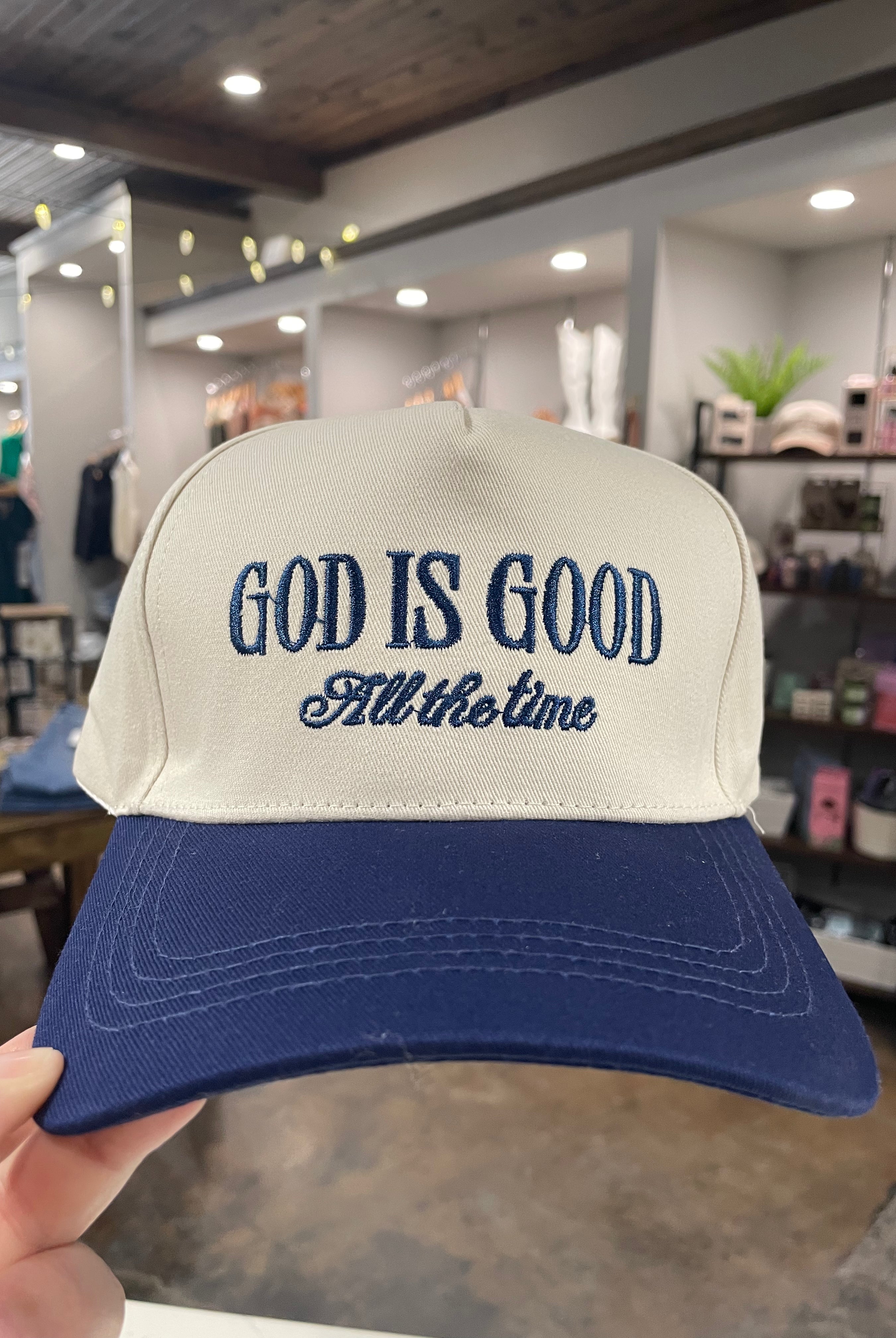 God Is Good Baseball Cap-Hats-Zenana-Anna Kaytes Boutique, Women's Fashion Boutique in Grinnell, Iowa
