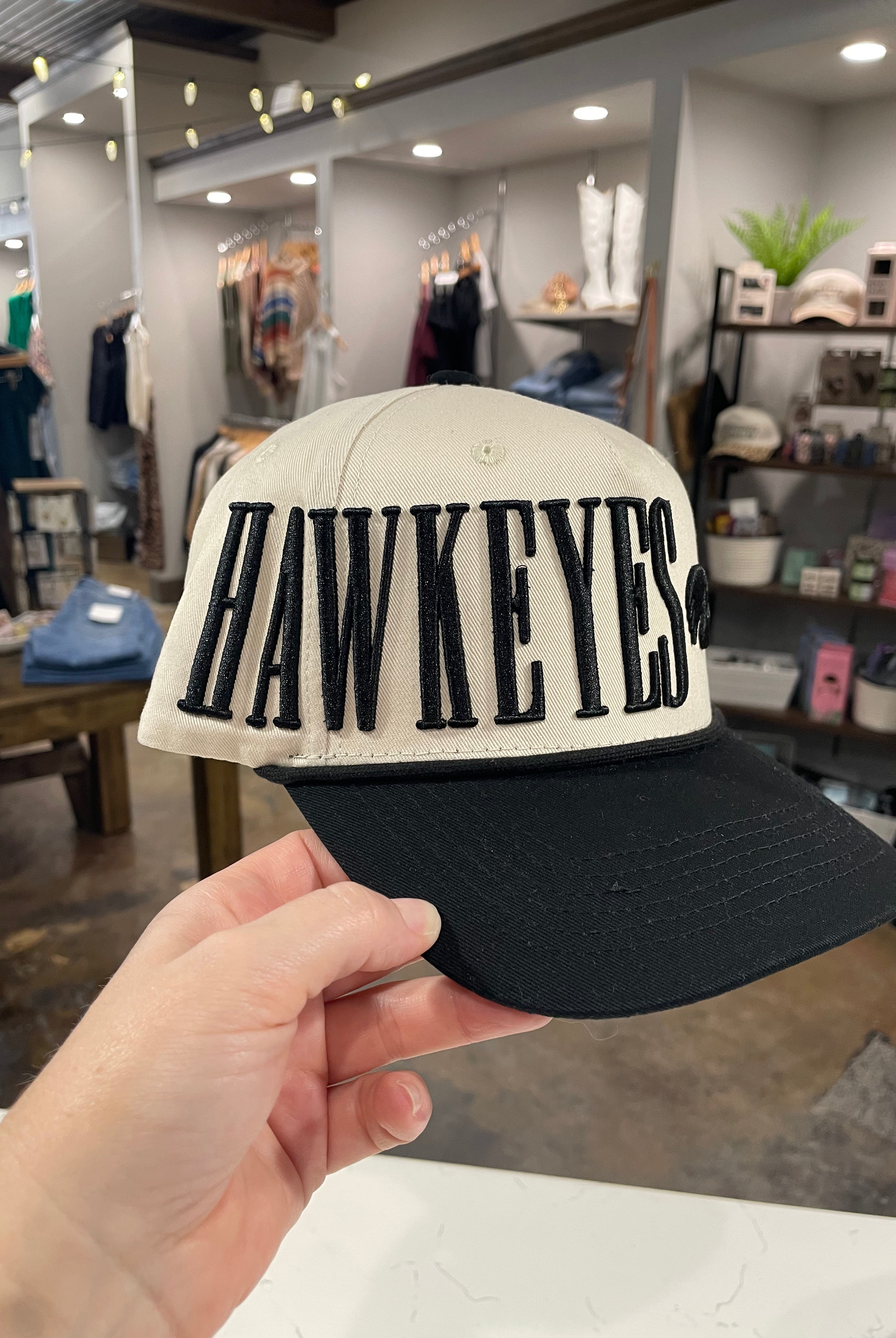 Hawkeyes Baseball Cap-Hats-Anna Kaytes Boutique-Anna Kaytes Boutique, Women's Fashion Boutique in Grinnell, Iowa