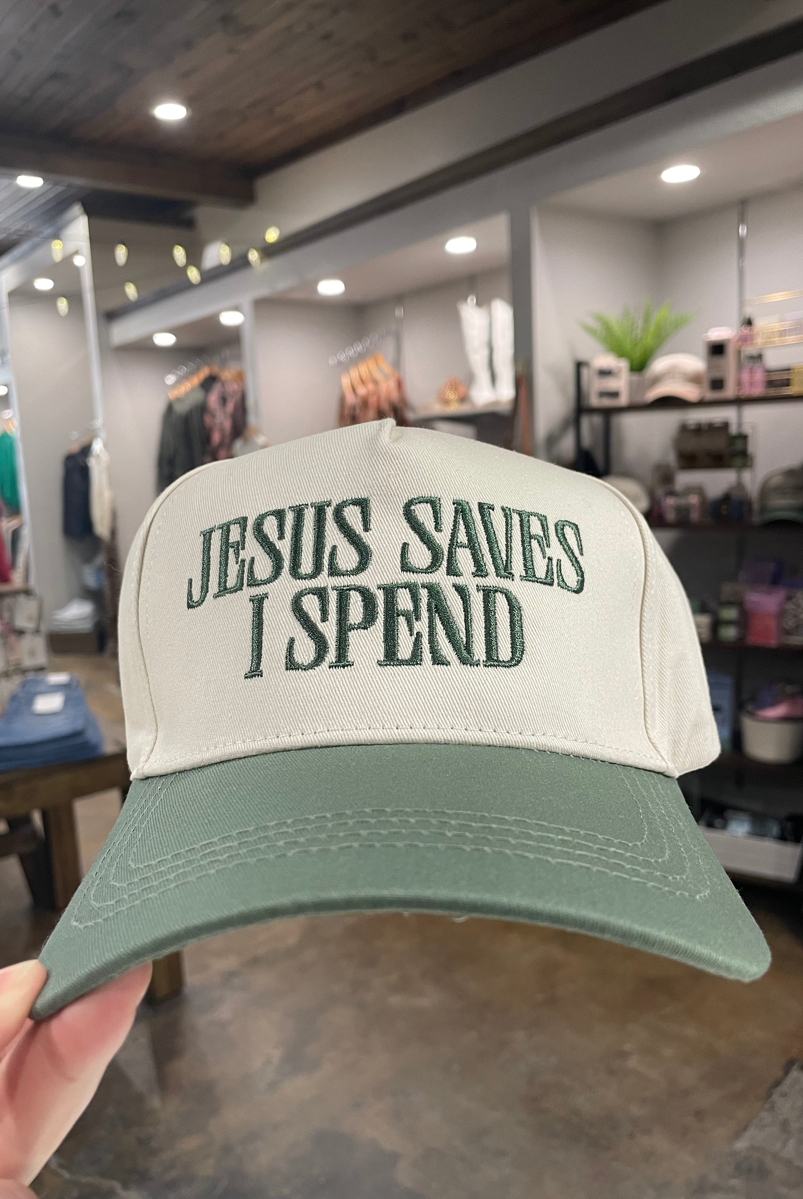 Jesus Saves Baseball Cap-Hats-Zenana-Anna Kaytes Boutique, Women's Fashion Boutique in Grinnell, Iowa
