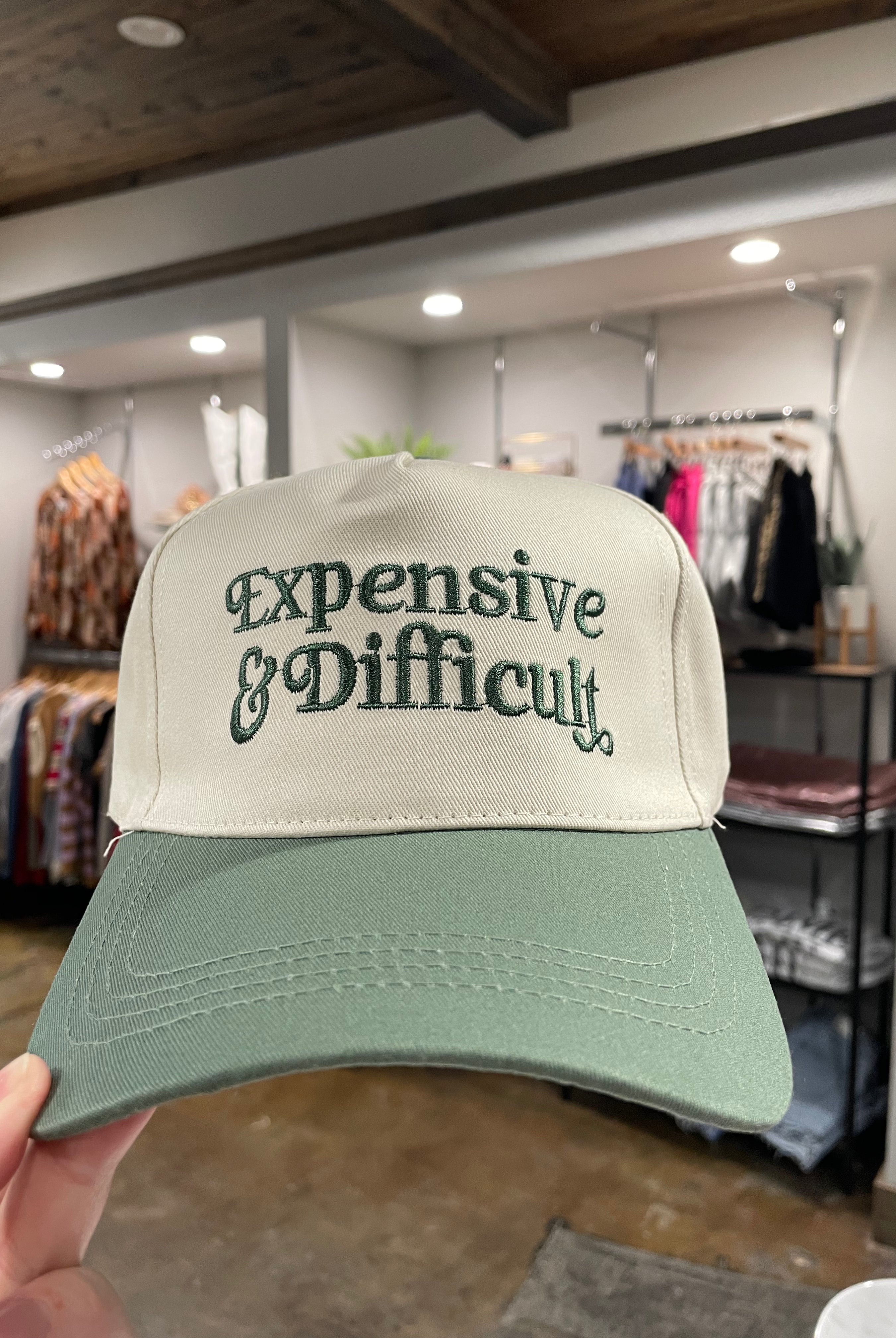 Expensive & Difficult Baseball Cap-Hats-Zenana-Anna Kaytes Boutique, Women's Fashion Boutique in Grinnell, Iowa