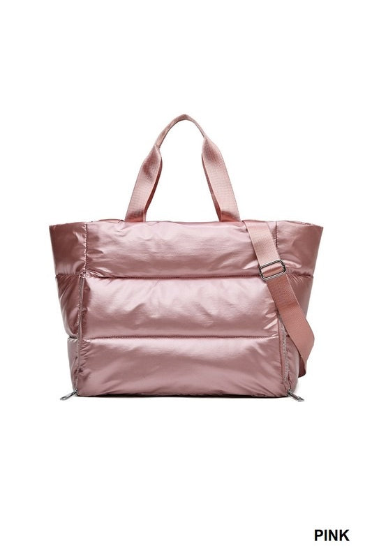 Metallic Puff Bag-Accessories-Zenana-Anna Kaytes Boutique, Women's Fashion Boutique in Grinnell, Iowa