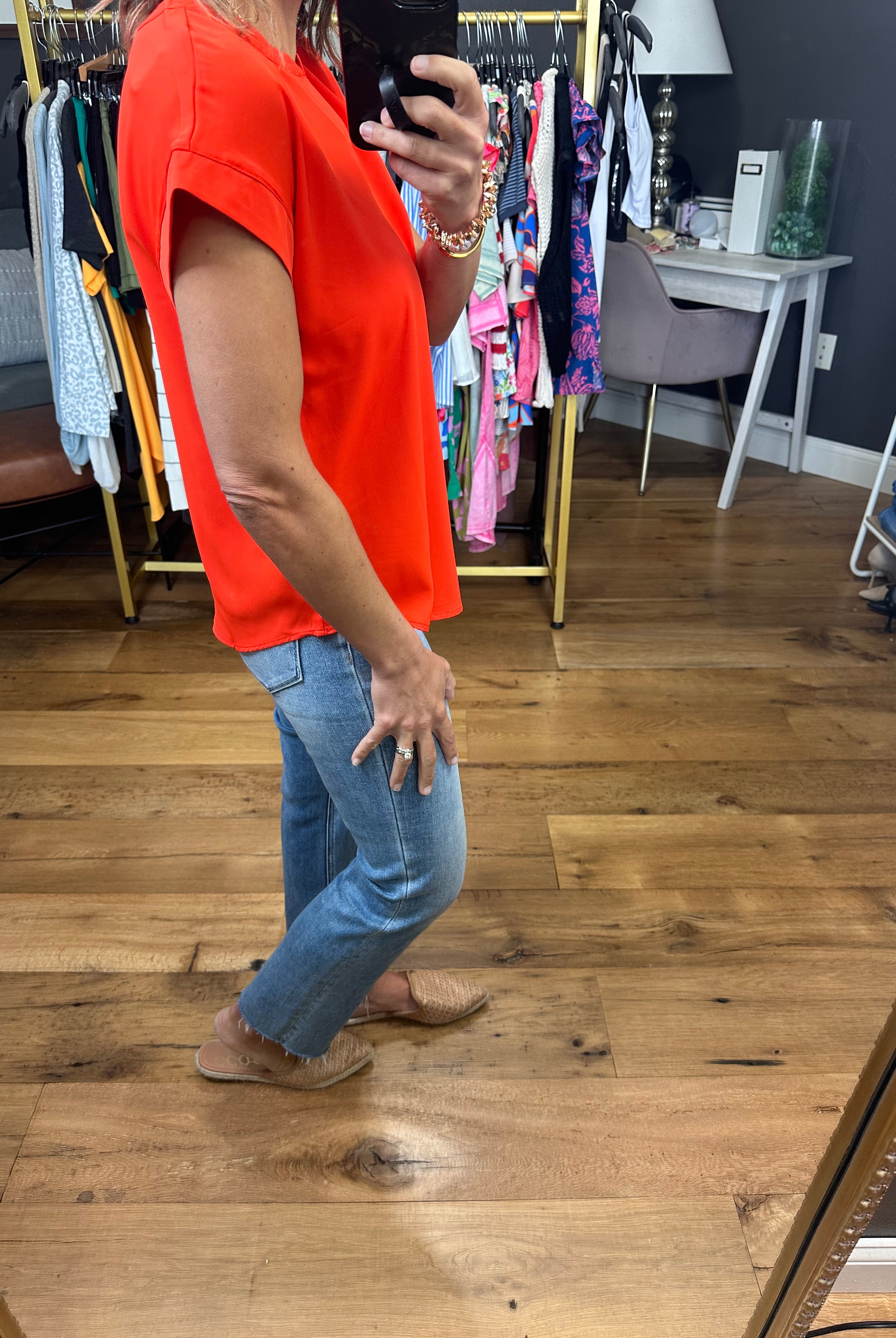 Moving Mountains V-Neck Top - Multiple Options-Short Sleeves-Blu Pepper TB8456-Anna Kaytes Boutique, Women's Fashion Boutique in Grinnell, Iowa