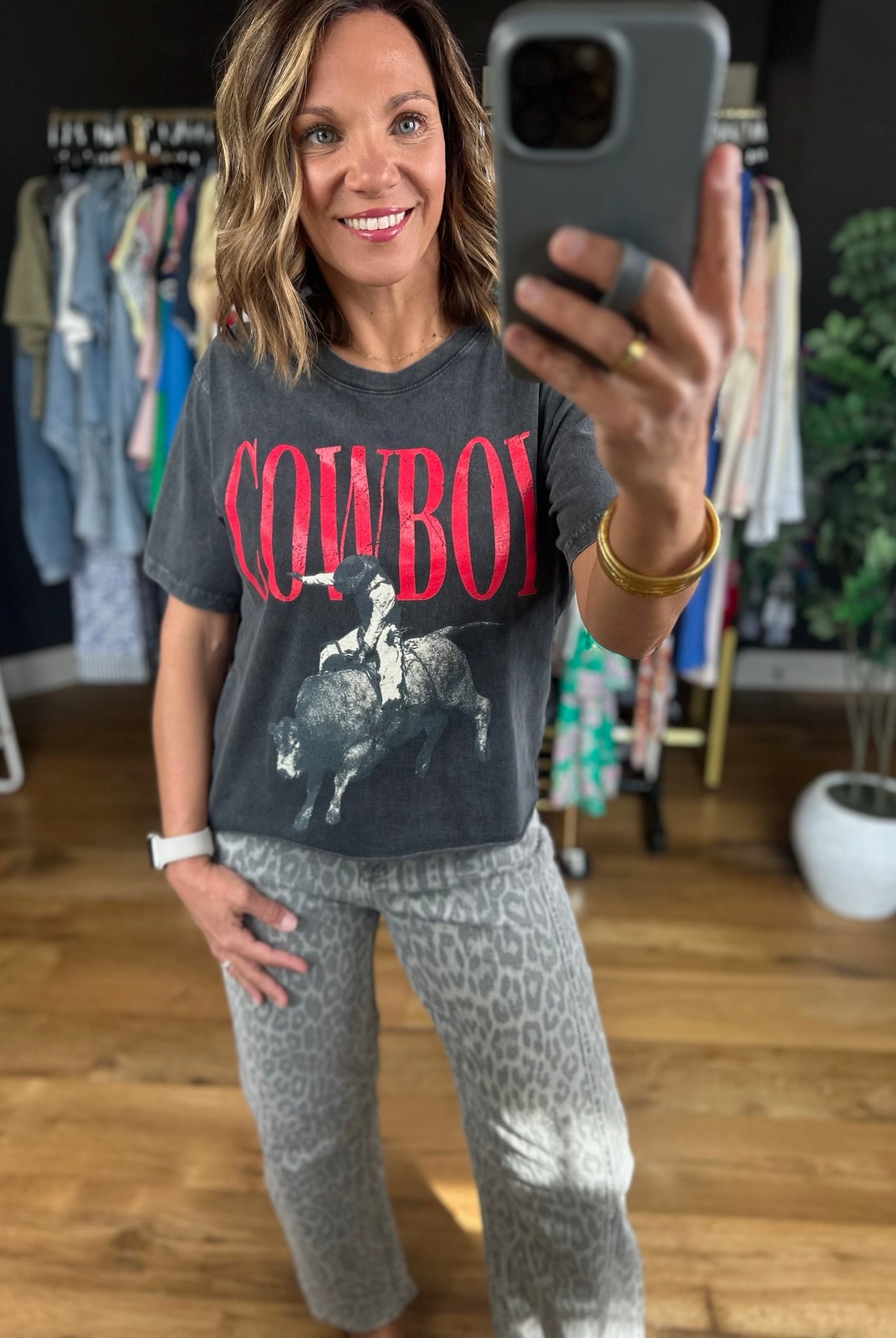 COWBOY Graphic Tee-Short Sleeves-Zutter-Anna Kaytes Boutique, Women's Fashion Boutique in Grinnell, Iowa