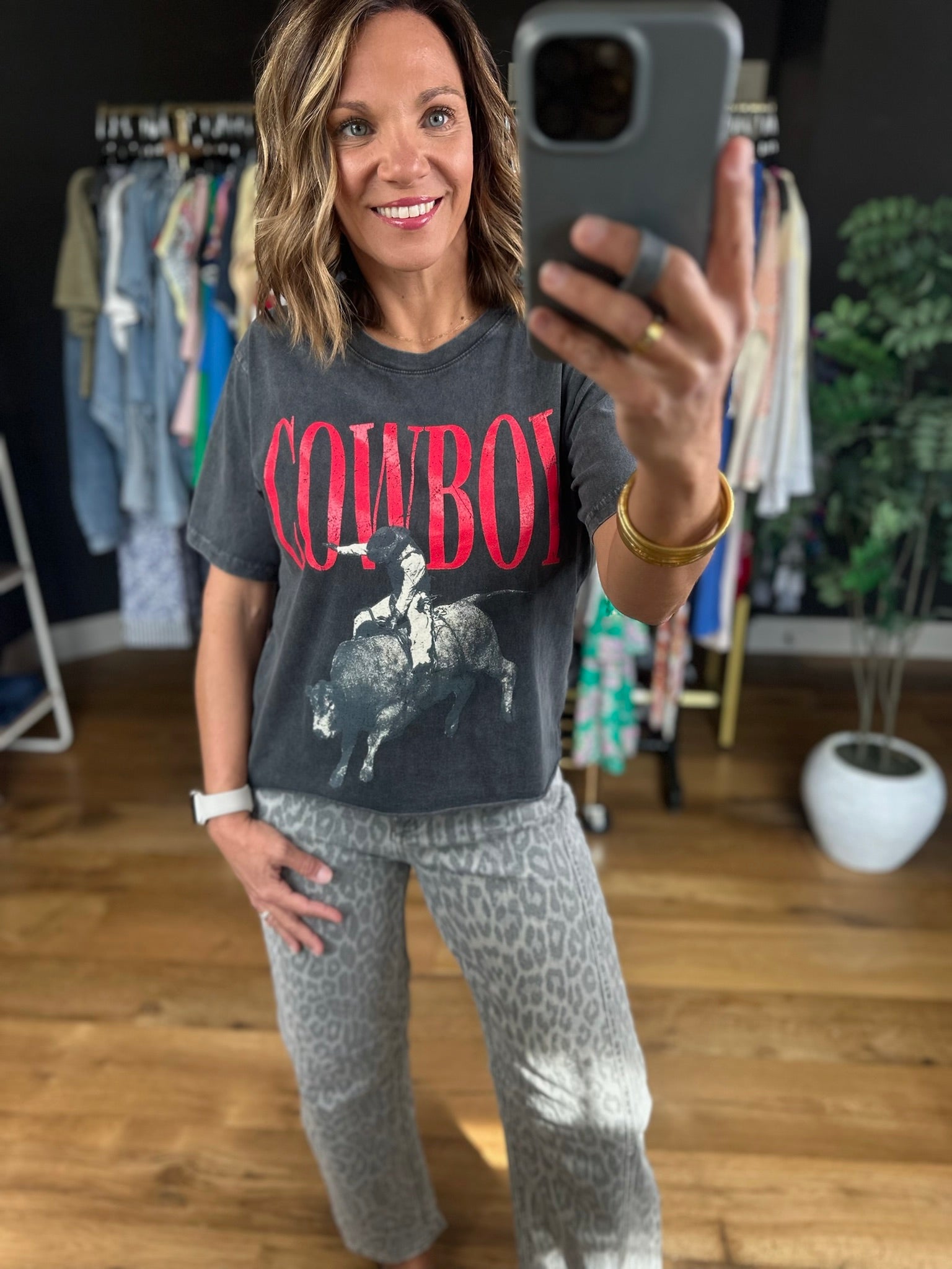 COWBOY Graphic Tee-Short Sleeves-Zutter-Anna Kaytes Boutique, Women's Fashion Boutique in Grinnell, Iowa