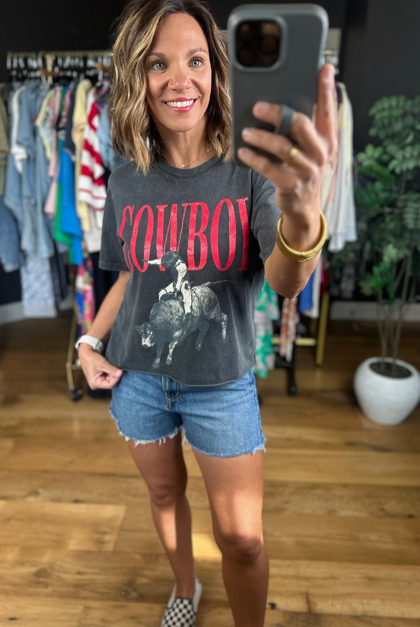 COWBOY Graphic Tee-Short Sleeves-Zutter-Anna Kaytes Boutique, Women's Fashion Boutique in Grinnell, Iowa
