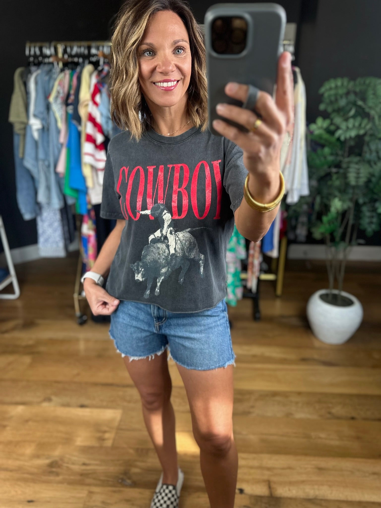 COWBOY Graphic Tee-Short Sleeves-Zutter-Anna Kaytes Boutique, Women's Fashion Boutique in Grinnell, Iowa