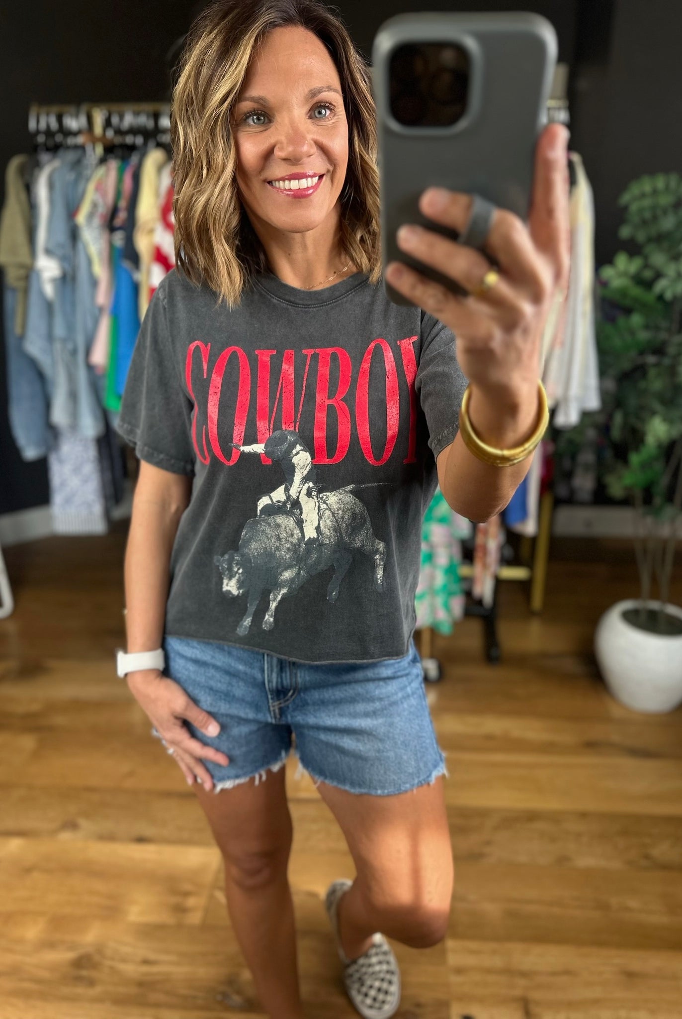 COWBOY Graphic Tee-Short Sleeves-Zutter-Anna Kaytes Boutique, Women's Fashion Boutique in Grinnell, Iowa