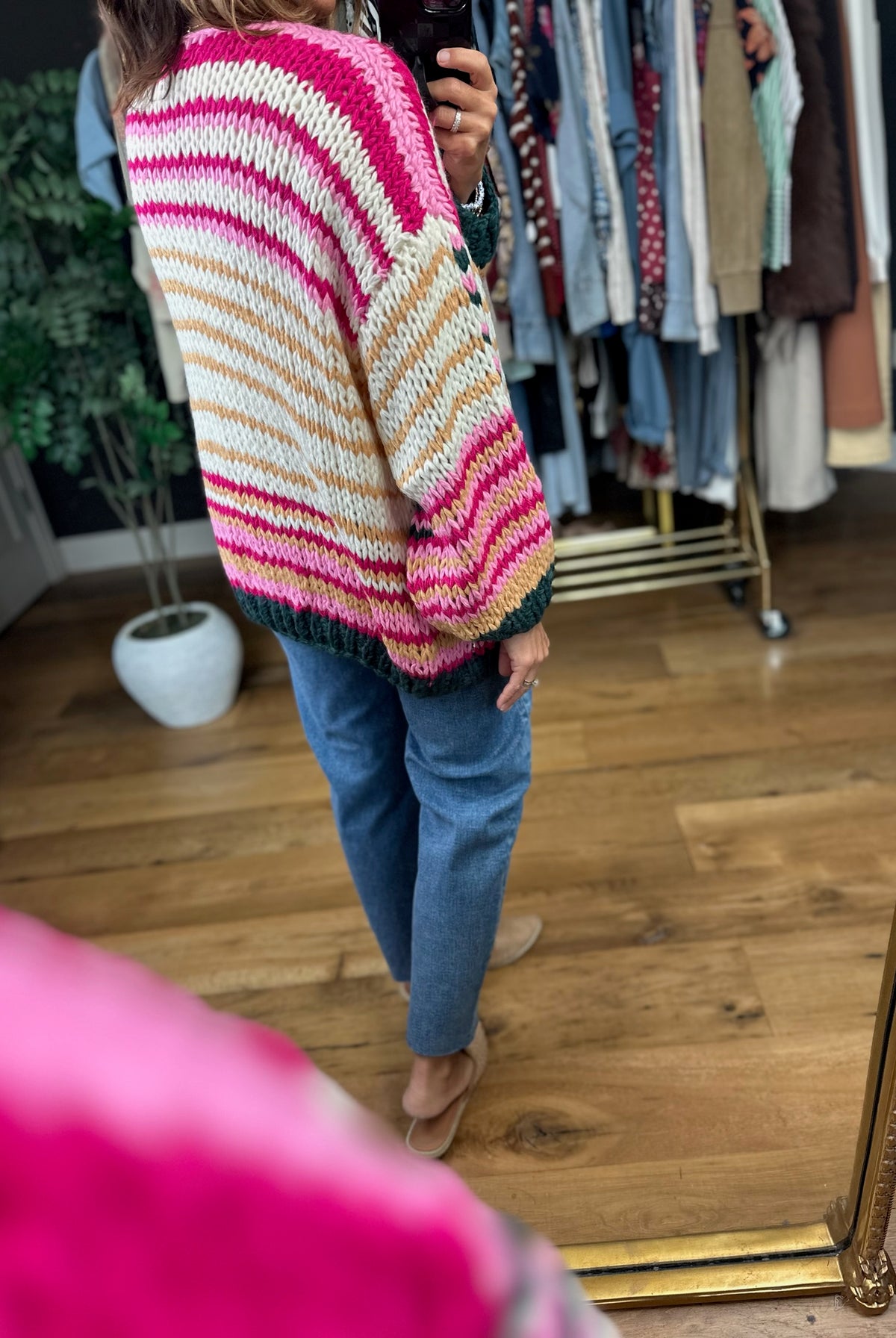 Happy Thoughts Knit Cardigan-Sweaters-Polagram-Anna Kaytes Boutique, Women's Fashion Boutique in Grinnell, Iowa