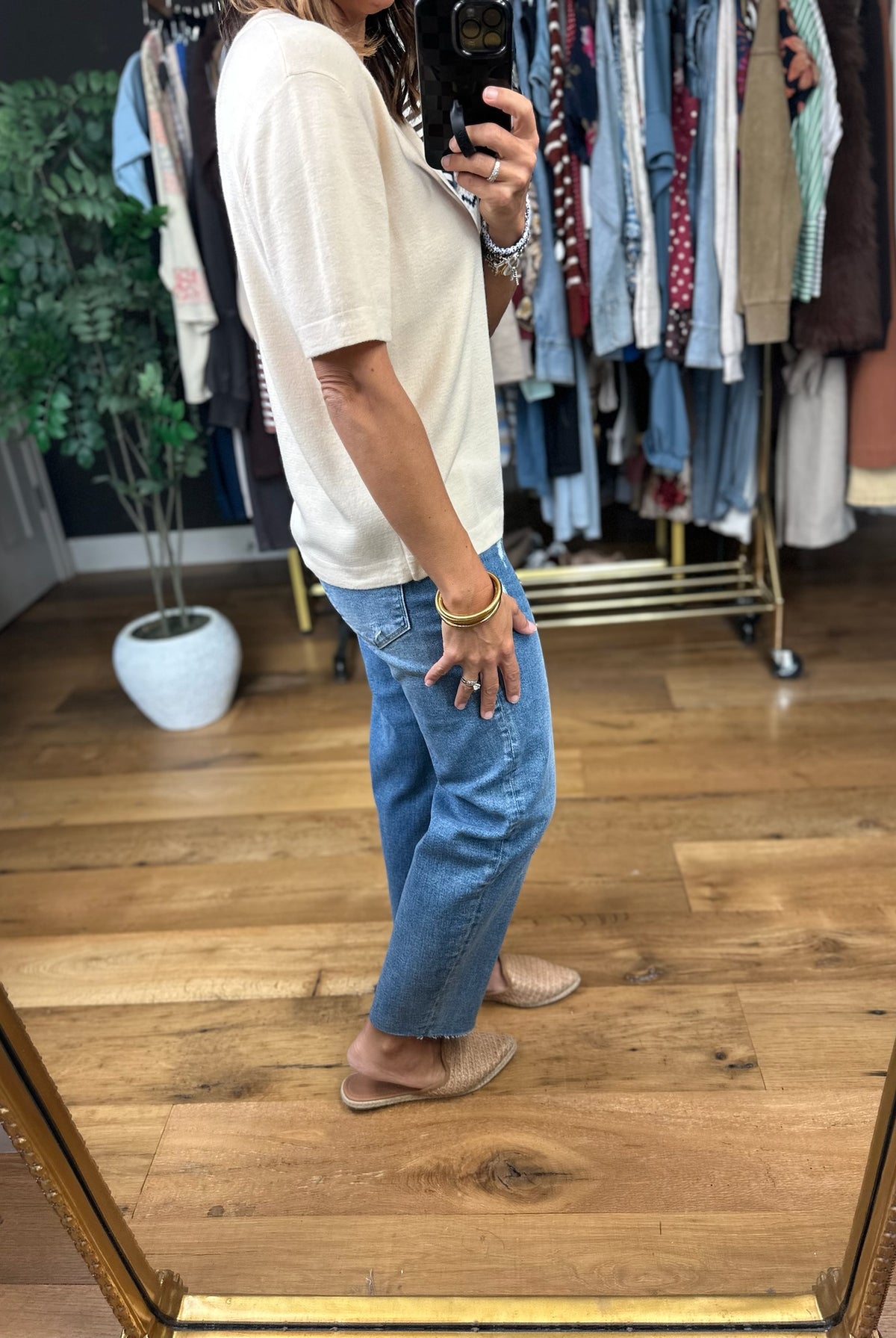 Talking Points Short Sleeve Knit Top-Short Sleeves-Be Cool-Anna Kaytes Boutique, Women's Fashion Boutique in Grinnell, Iowa