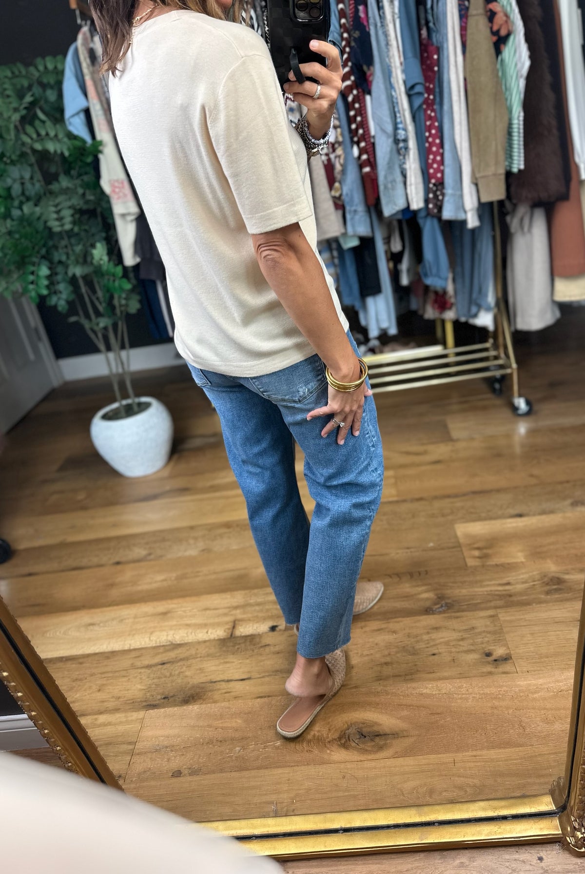 Talking Points Short Sleeve Knit Top-Short Sleeves-Be Cool-Anna Kaytes Boutique, Women's Fashion Boutique in Grinnell, Iowa