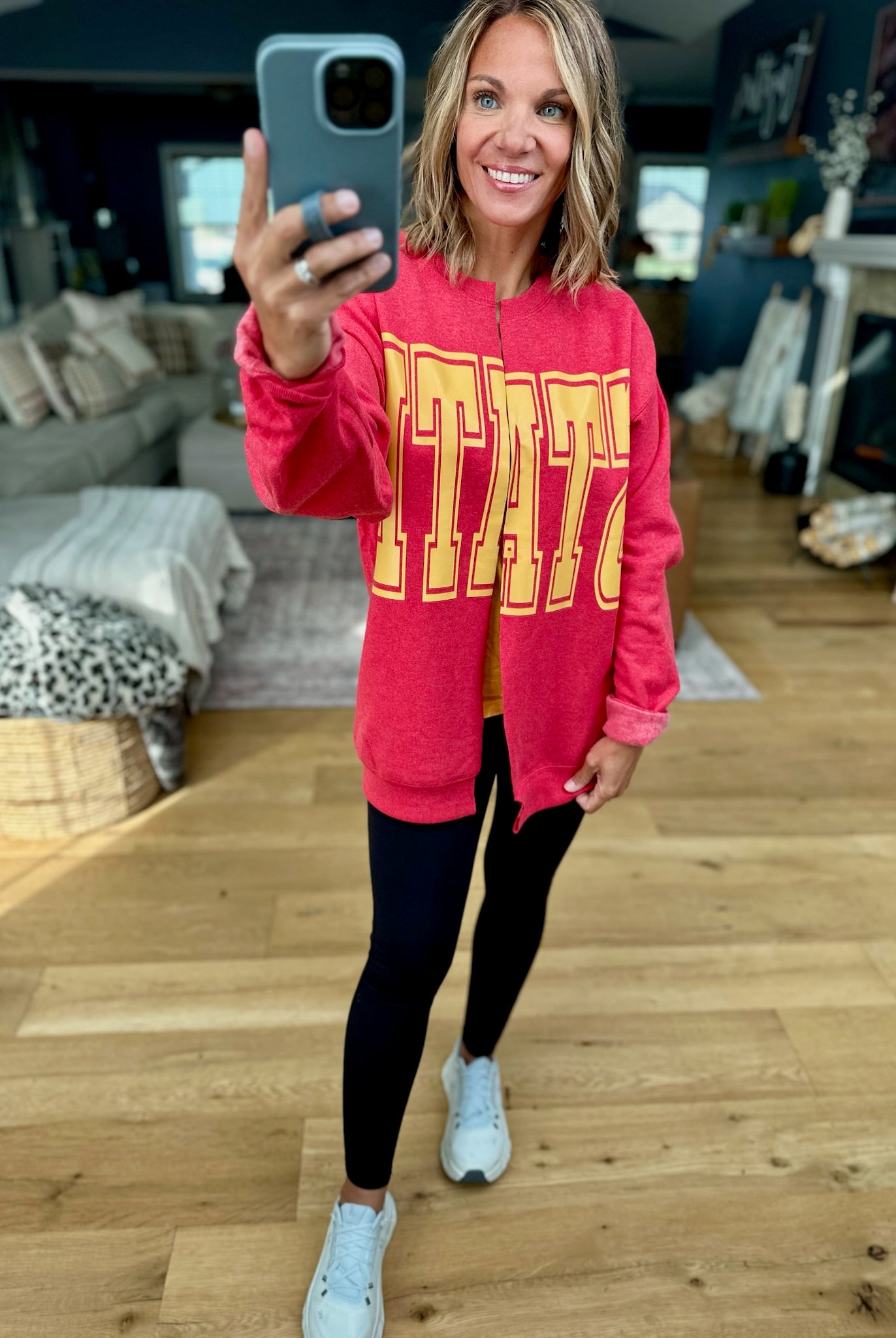 State Crew Sweatshirt Cardi-Hanes-Anna Kaytes Boutique, Women's Fashion Boutique in Grinnell, Iowa