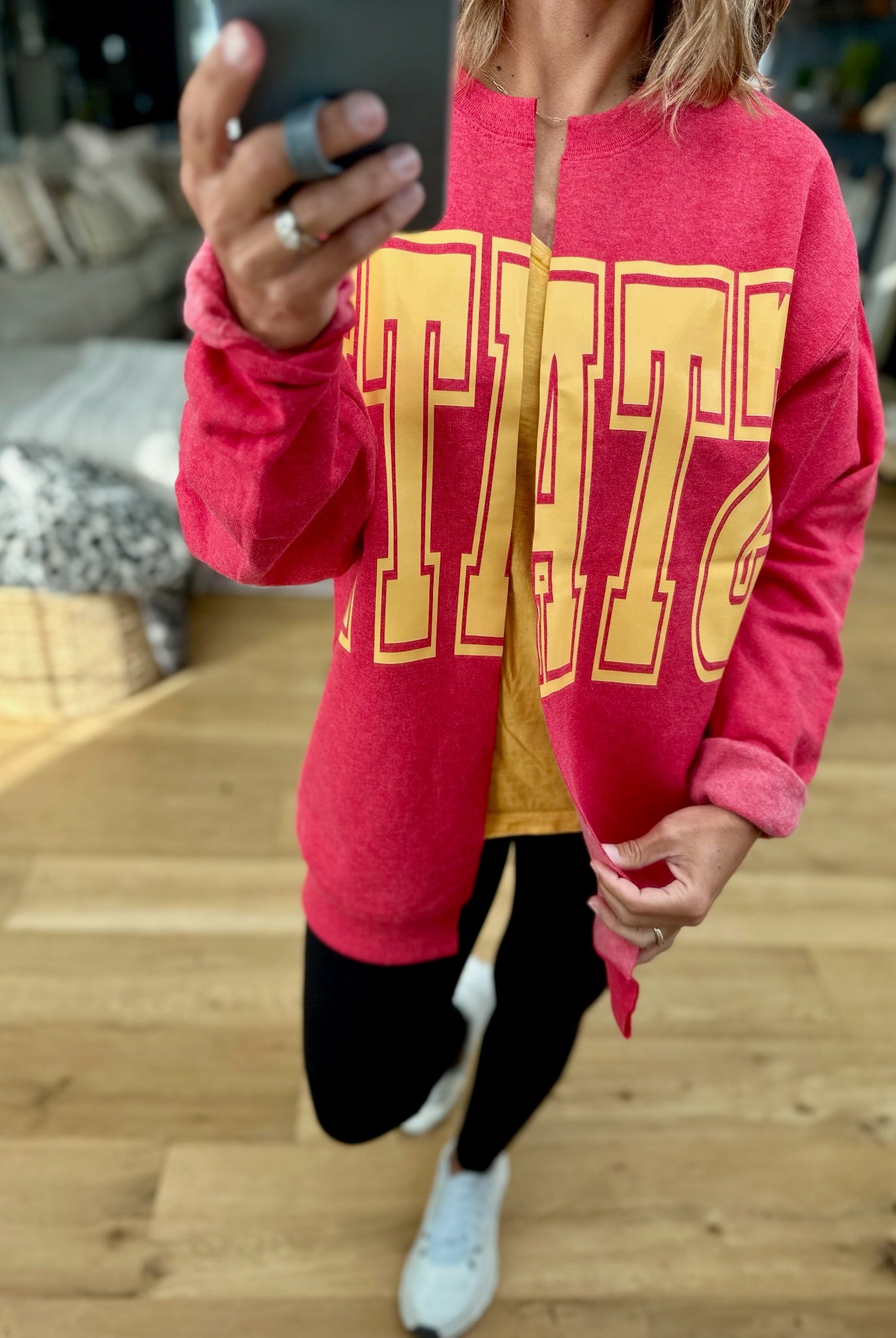 State Crew Sweatshirt Cardi-Hanes-Anna Kaytes Boutique, Women's Fashion Boutique in Grinnell, Iowa