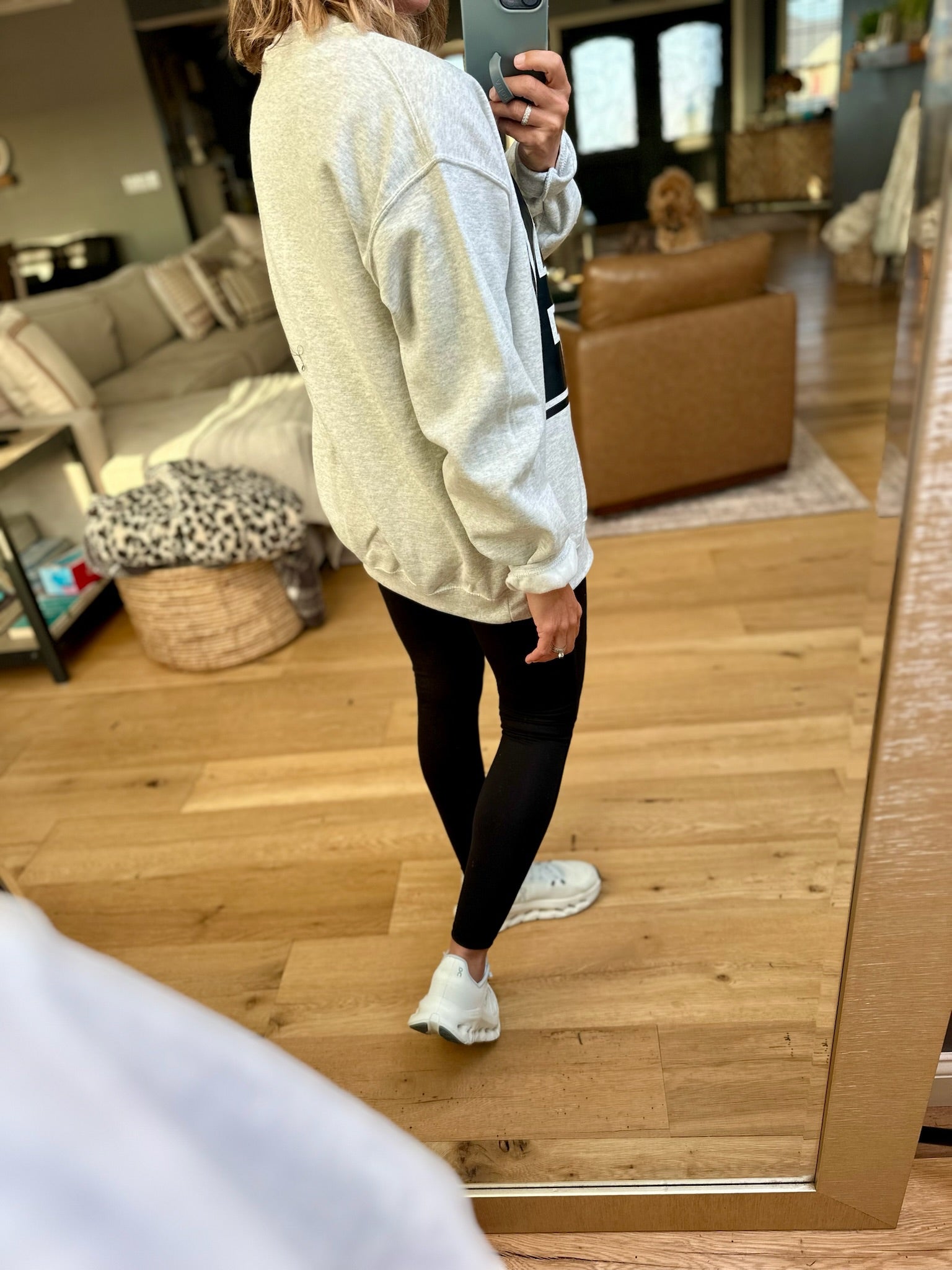 IA Crew Sweatshirt Cardi-sweaters-Gildan-Anna Kaytes Boutique, Women's Fashion Boutique in Grinnell, Iowa