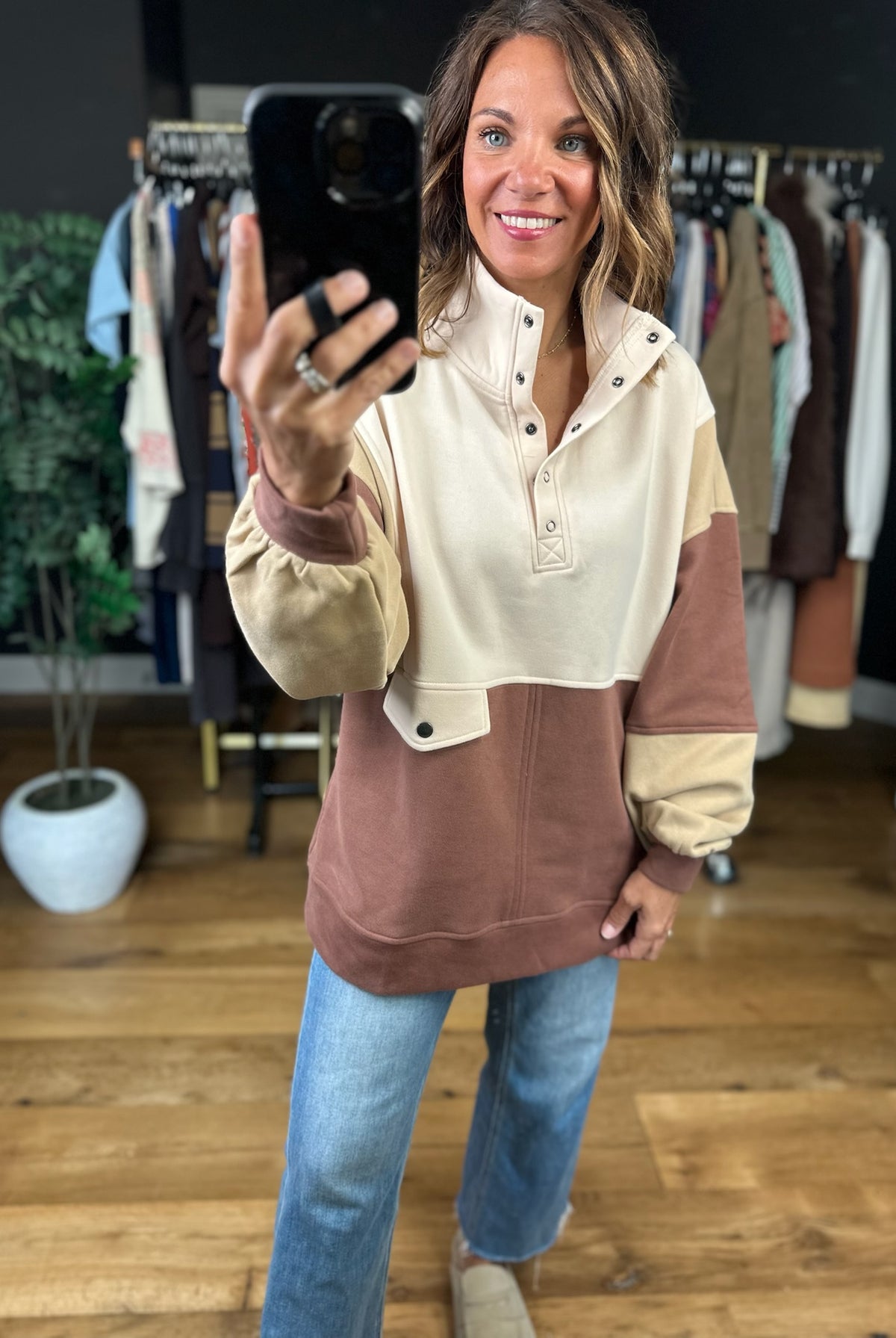 The Kara Colorblock Pullover-Sweaters-Anna Kaytes Boutique-Anna Kaytes Boutique, Women's Fashion Boutique in Grinnell, Iowa