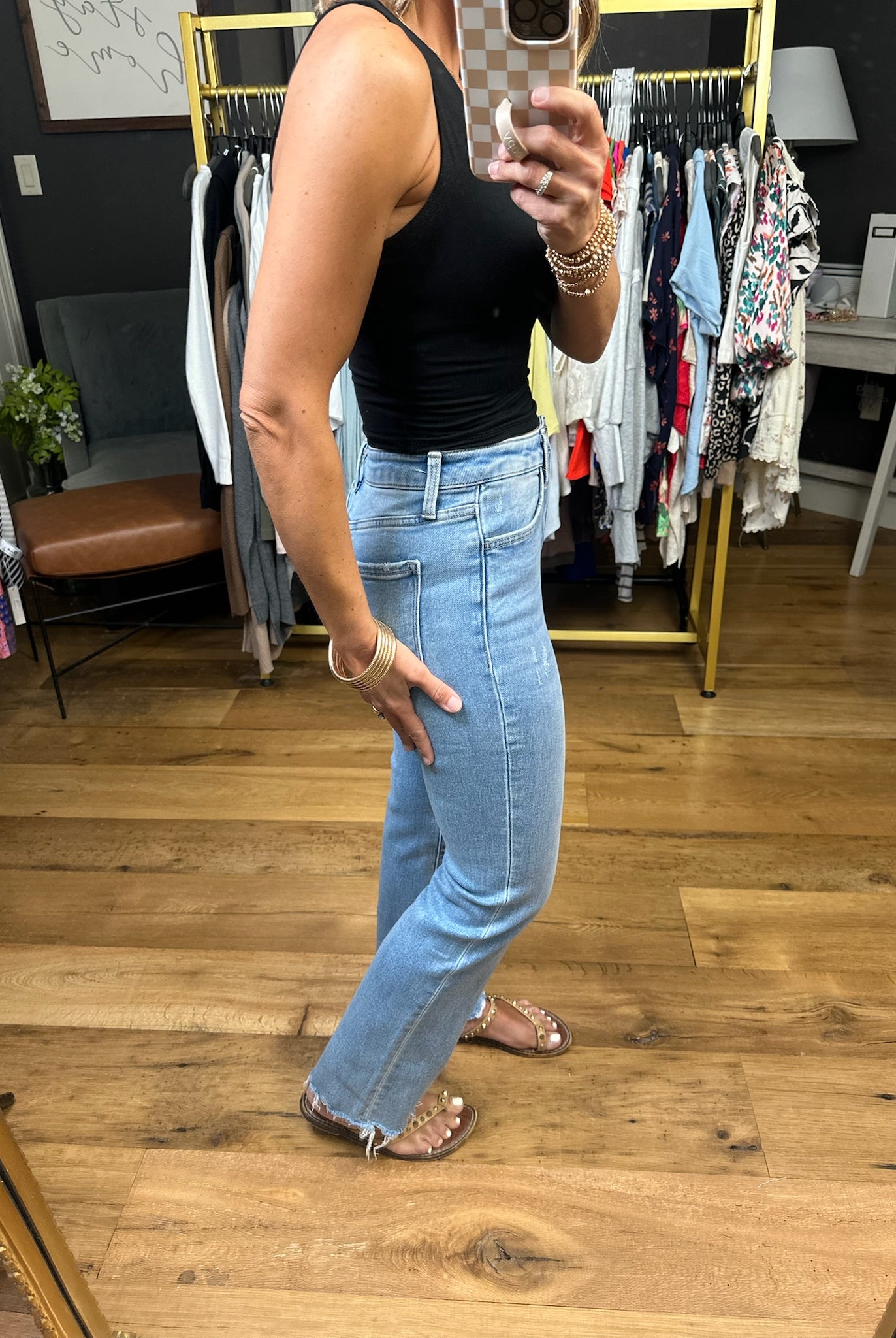 For The Best Double Layered High-Neck Cropped Tank-Sleeveless-Be Cool-Anna Kaytes Boutique, Women's Fashion Boutique in Grinnell, Iowa