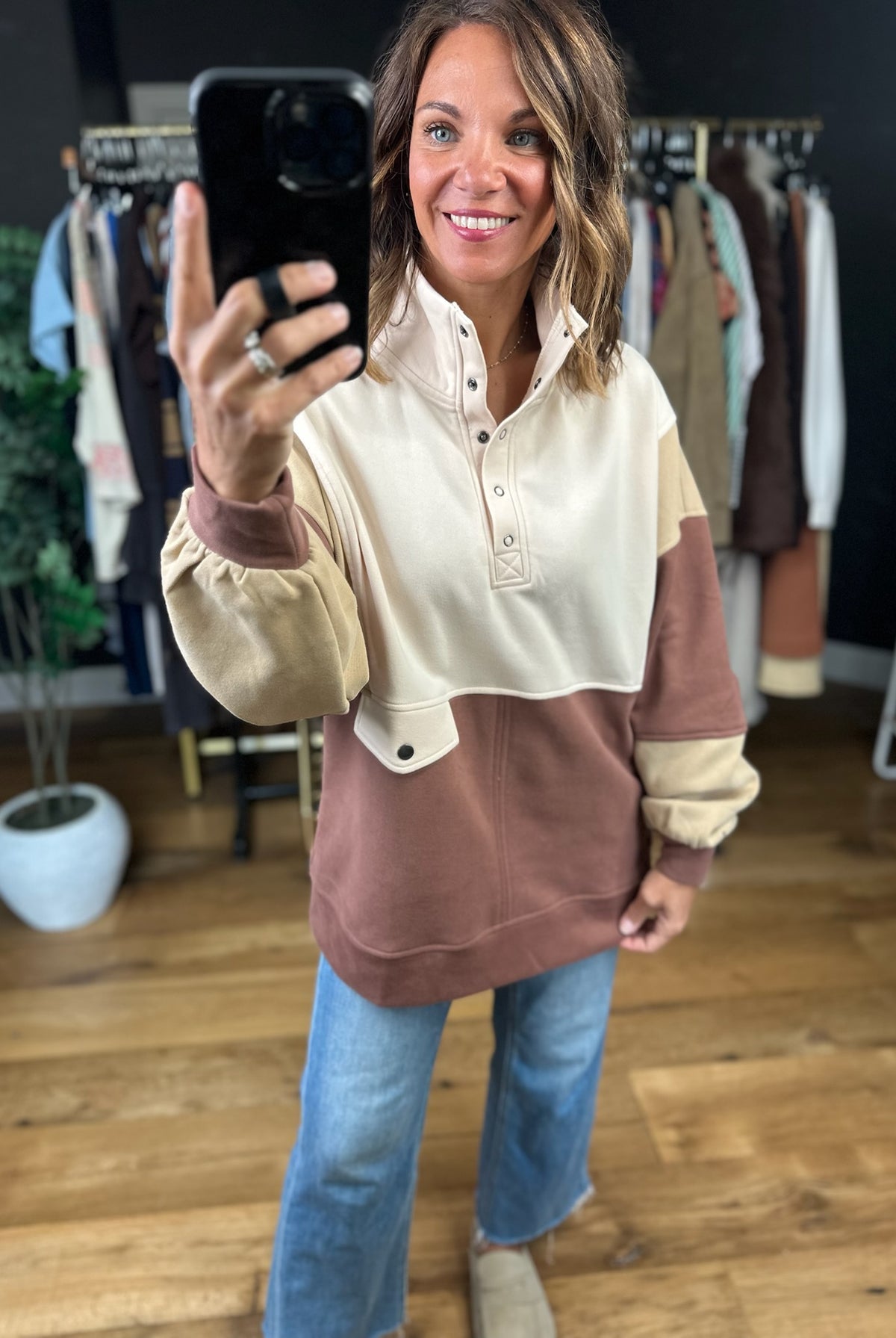 The Kara Colorblock Pullover-Sweaters-Anna Kaytes Boutique-Anna Kaytes Boutique, Women's Fashion Boutique in Grinnell, Iowa