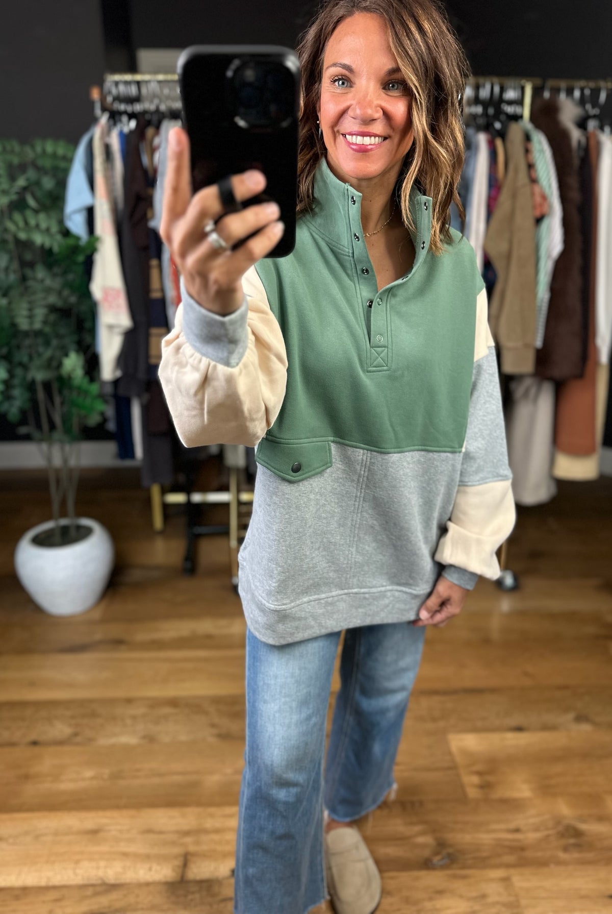 The Kara Colorblock Pullover-Sweaters-Anna Kaytes Boutique-Anna Kaytes Boutique, Women's Fashion Boutique in Grinnell, Iowa