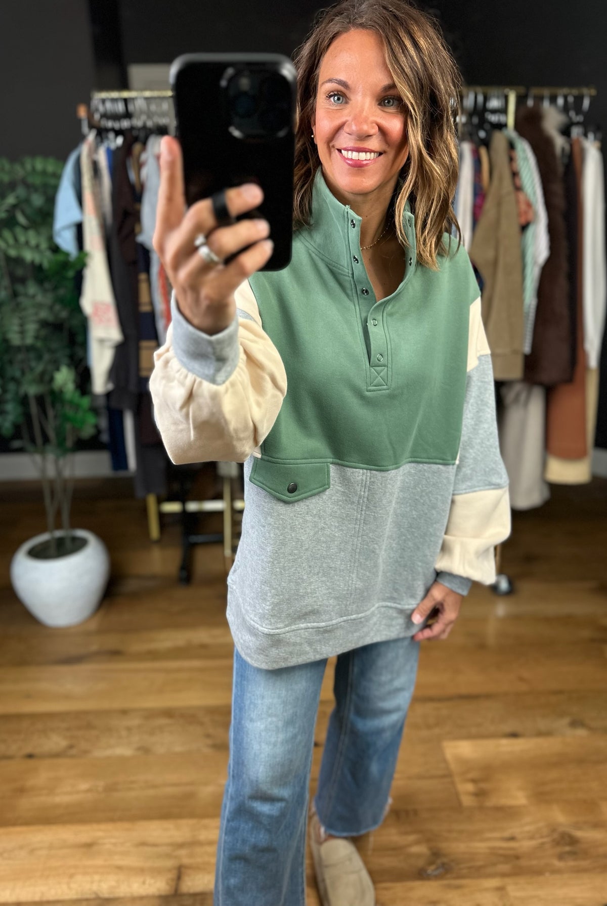 The Kara Colorblock Pullover-Sweaters-Anna Kaytes Boutique-Anna Kaytes Boutique, Women's Fashion Boutique in Grinnell, Iowa