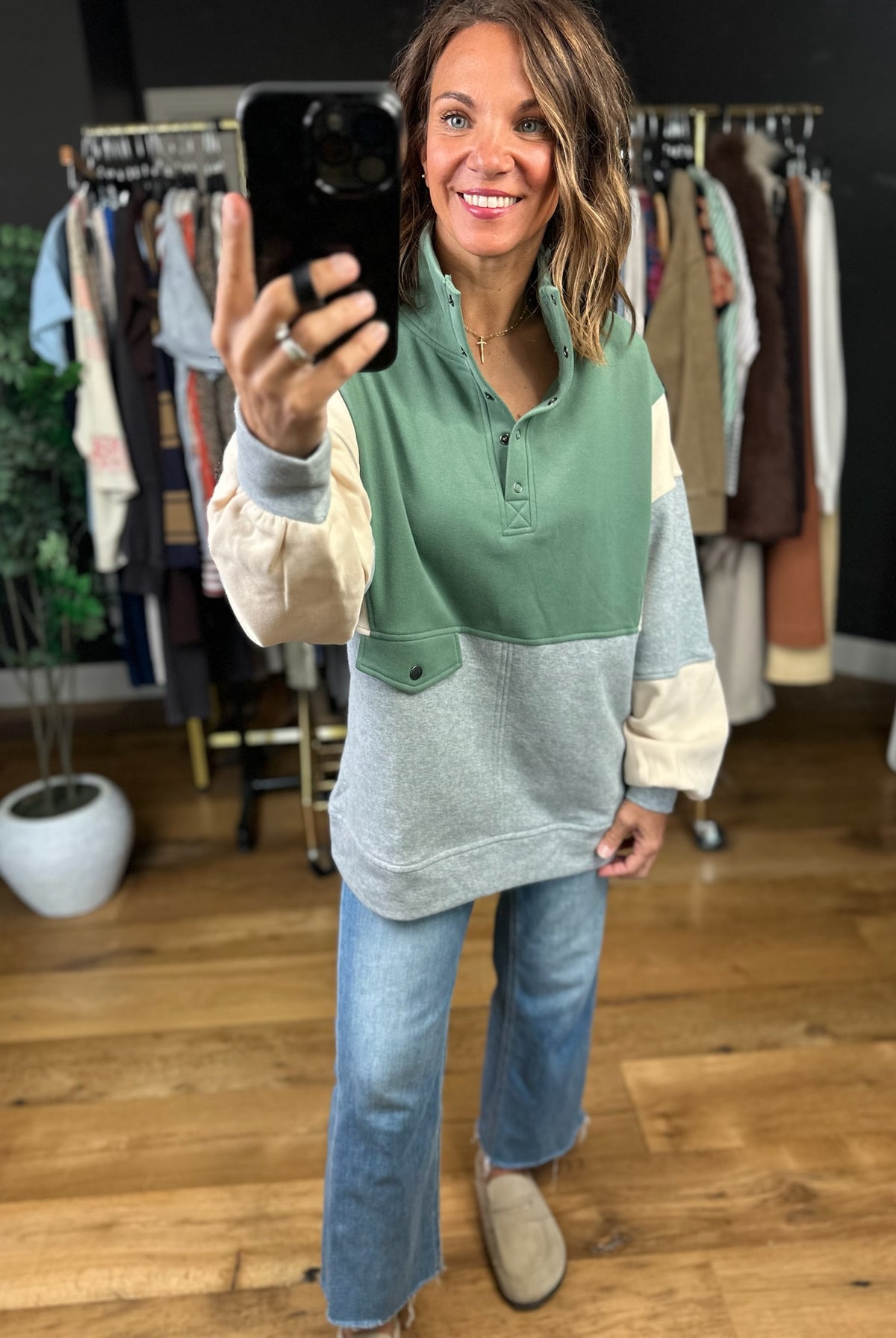 The Kara Colorblock Pullover-Sweaters-Anna Kaytes Boutique-Anna Kaytes Boutique, Women's Fashion Boutique in Grinnell, Iowa