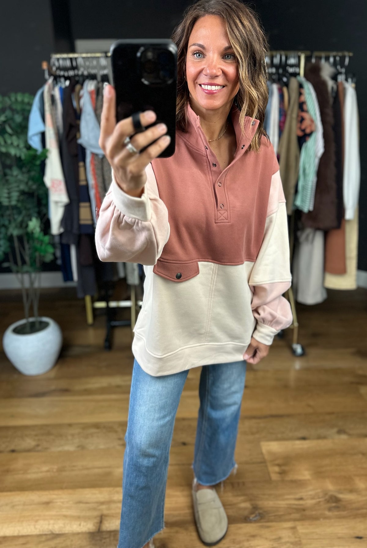 The Kara Colorblock Pullover-Sweaters-Anna Kaytes Boutique-Anna Kaytes Boutique, Women's Fashion Boutique in Grinnell, Iowa