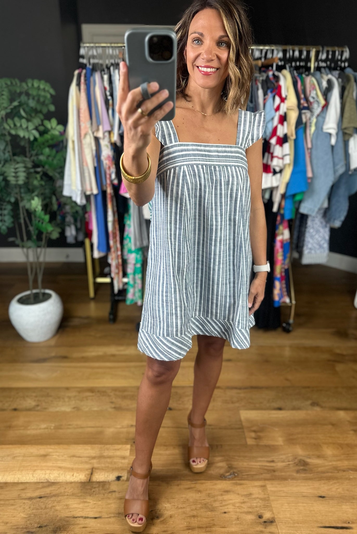 Sweet Melody Striped Dress-Dresses-ee:some-Anna Kaytes Boutique, Women's Fashion Boutique in Grinnell, Iowa