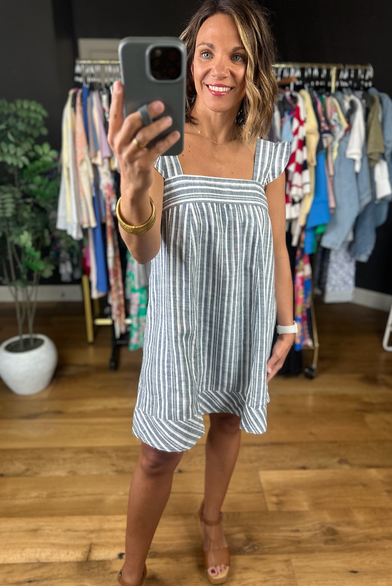 Sweet Melody Striped Dress-Dresses-ee:some-Anna Kaytes Boutique, Women's Fashion Boutique in Grinnell, Iowa