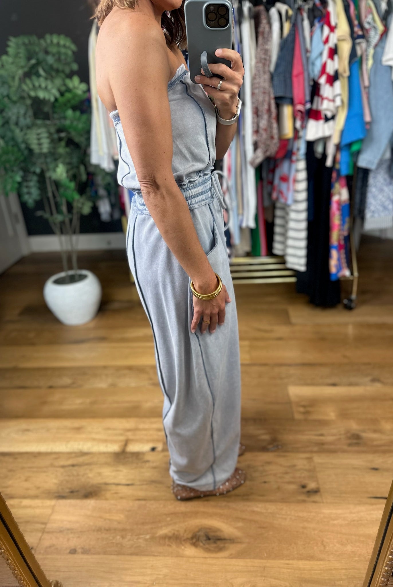 Wait Is Over Strapless Jumpsuit-Jumpsuits-Mitto Shop-Anna Kaytes Boutique, Women's Fashion Boutique in Grinnell, Iowa