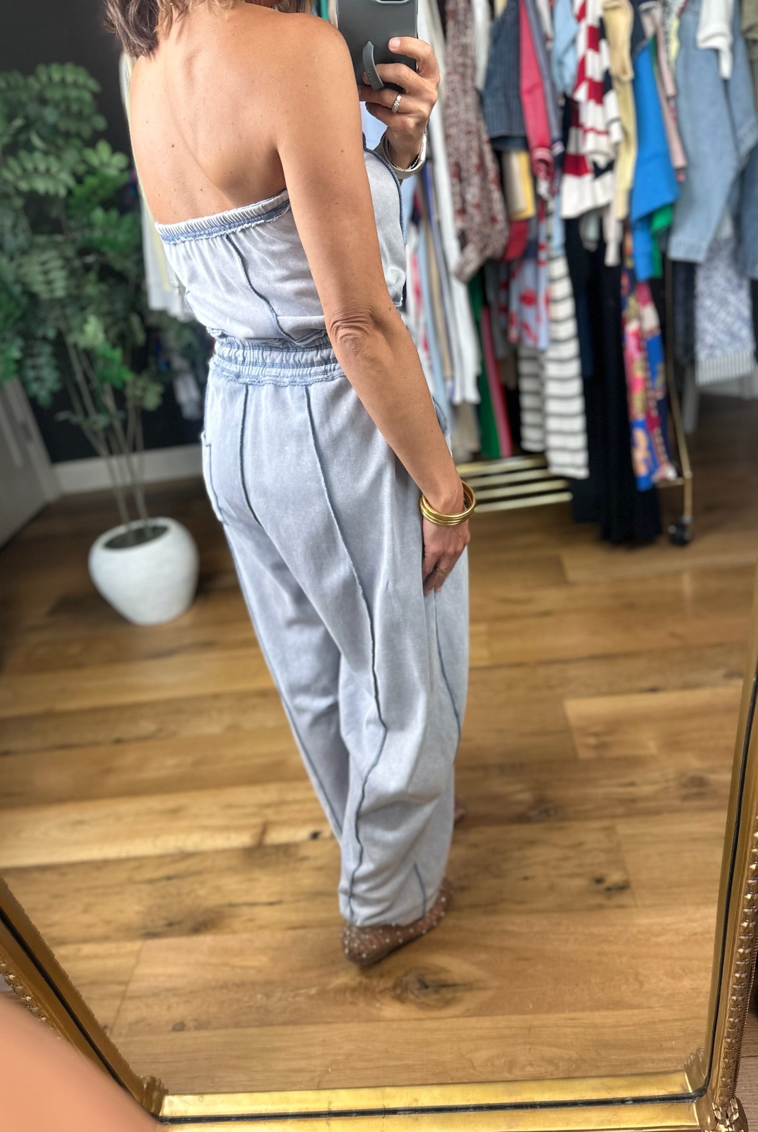 Wait Is Over Strapless Jumpsuit-Jumpsuits-Mitto Shop-Anna Kaytes Boutique, Women's Fashion Boutique in Grinnell, Iowa