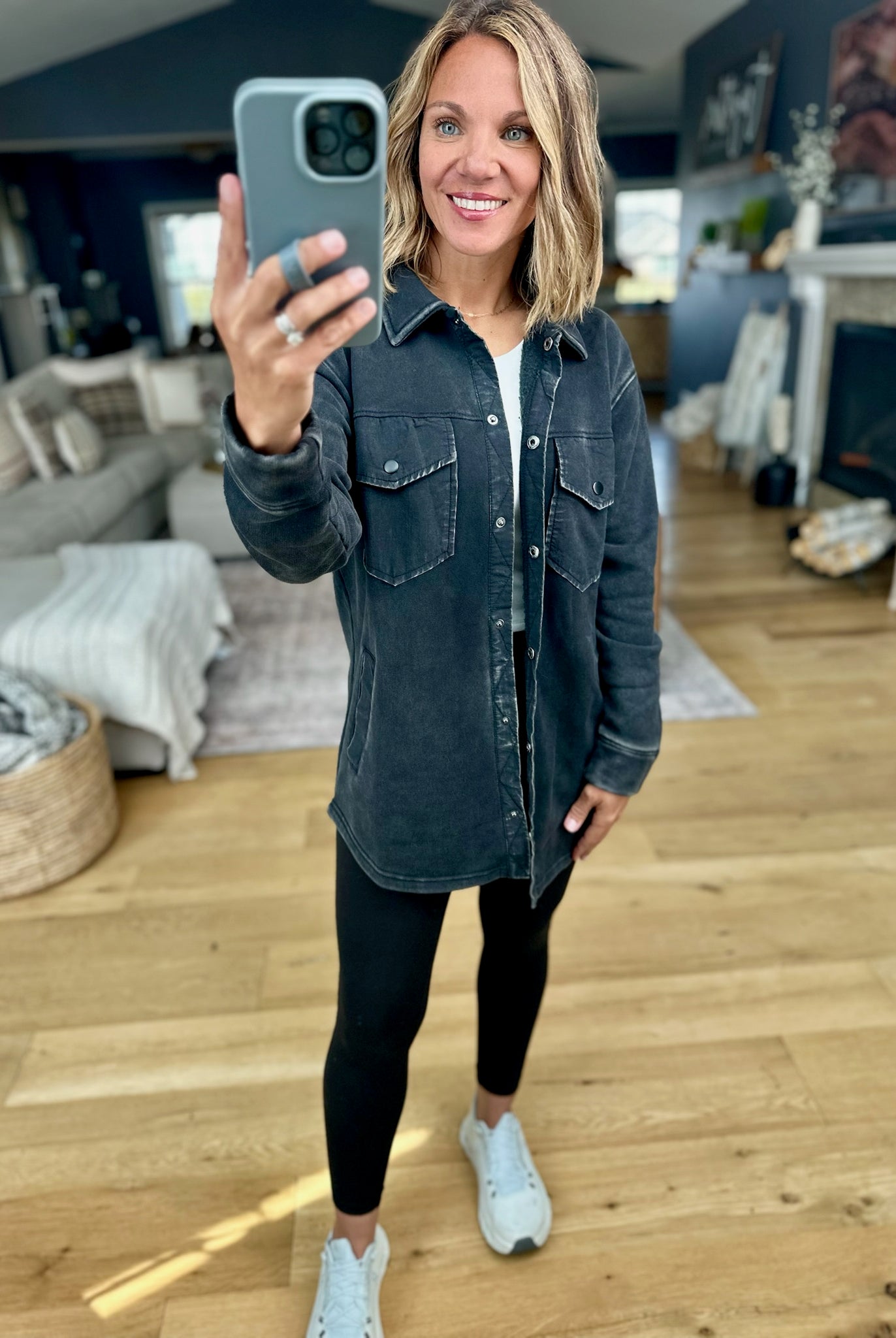 The Right Direction Pocket Shacket-Mono B-Anna Kaytes Boutique, Women's Fashion Boutique in Grinnell, Iowa