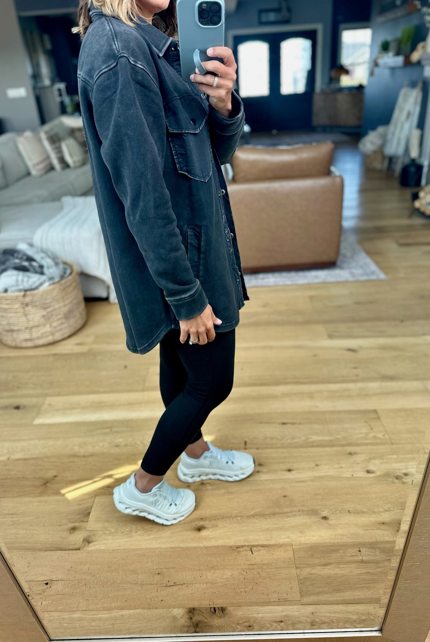 The Right Direction Pocket Shacket-Mono B-Anna Kaytes Boutique, Women's Fashion Boutique in Grinnell, Iowa