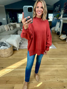 The Jaymes Mockneck Oversized Sweater-zenana-Anna Kaytes Boutique, Women's Fashion Boutique in Grinnell, Iowa