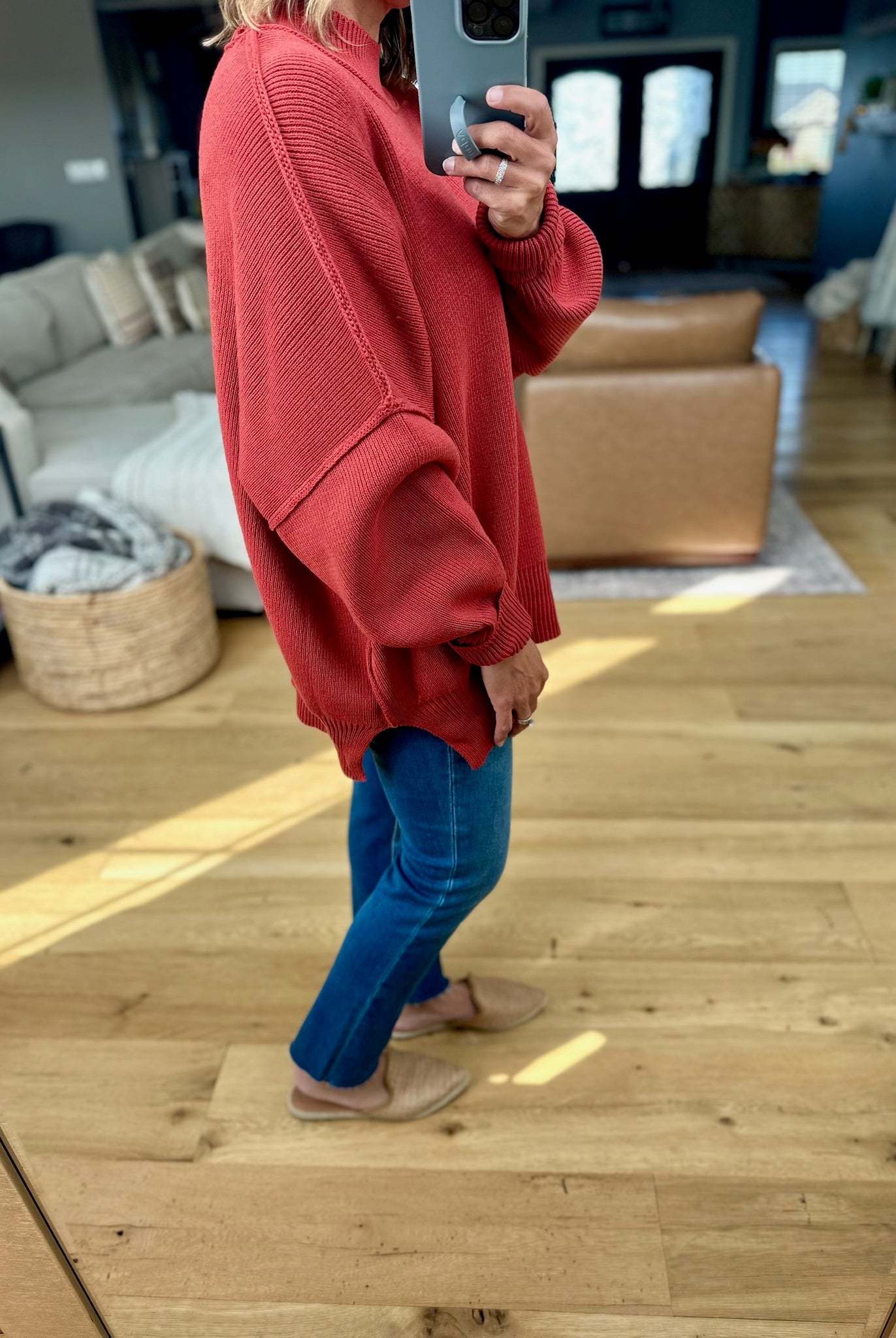 The Jaymes Mockneck Oversized Sweater-zenana-Anna Kaytes Boutique, Women's Fashion Boutique in Grinnell, Iowa