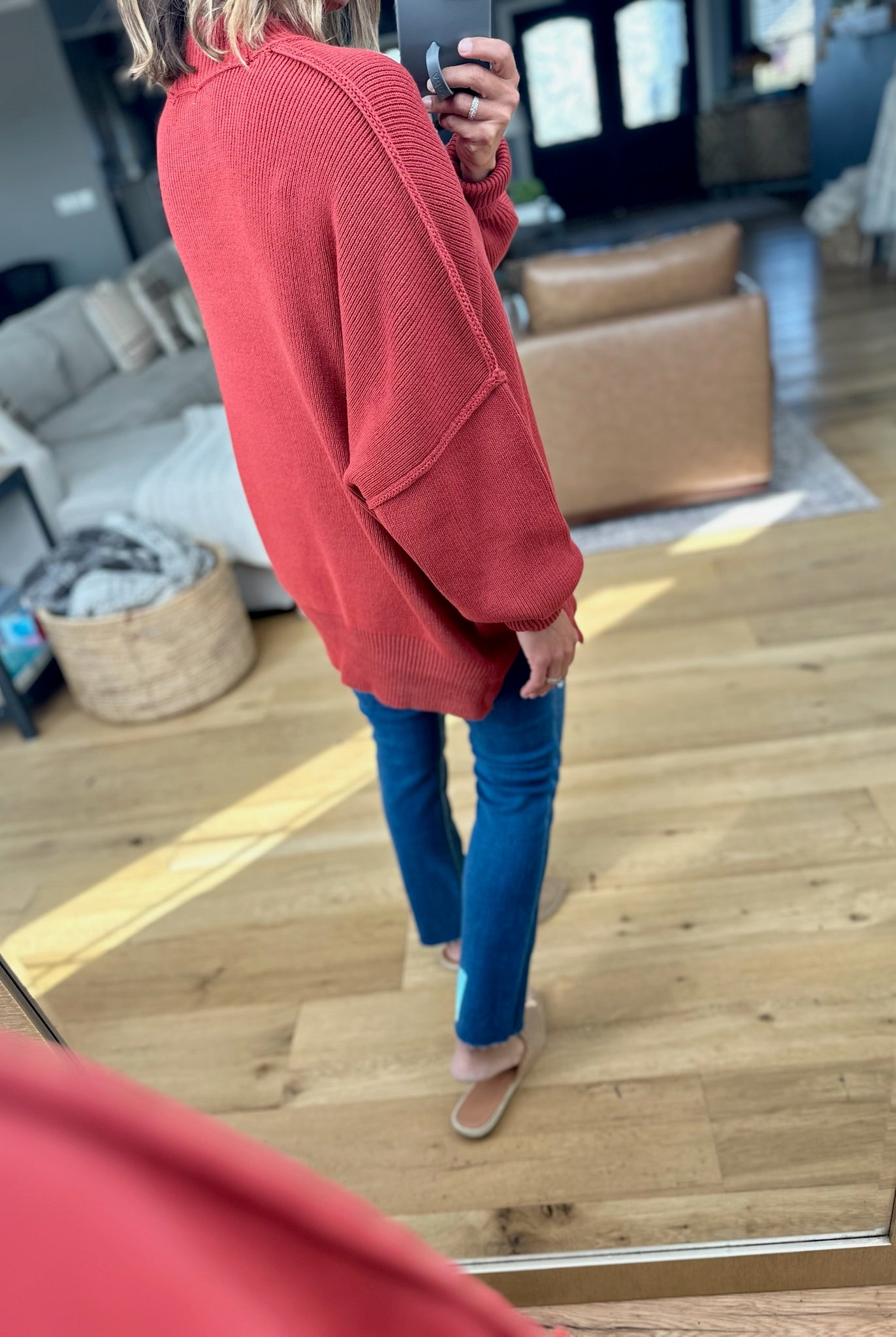 The Jaymes Mockneck Oversized Sweater-zenana-Anna Kaytes Boutique, Women's Fashion Boutique in Grinnell, Iowa