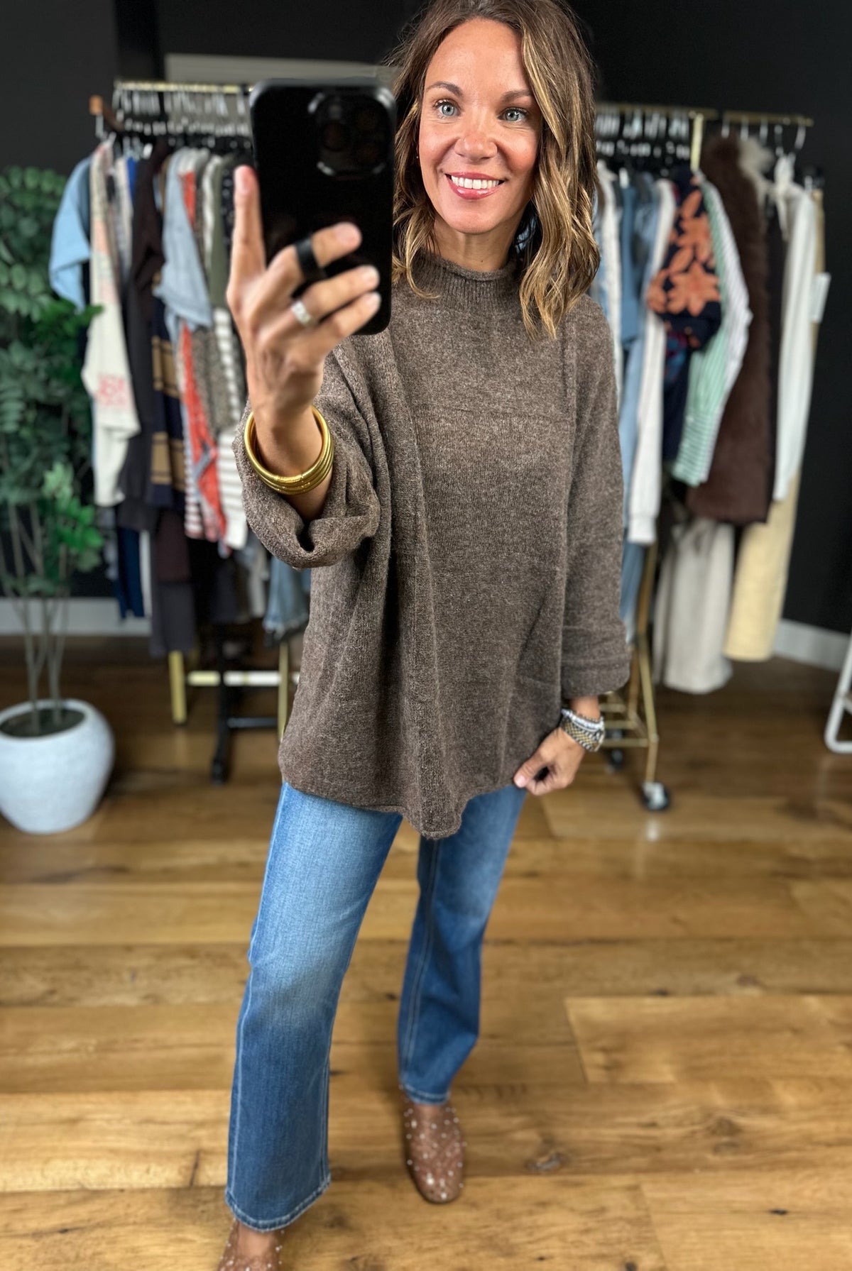 Who You Are Rolled Hem Oversized Sweater-Sweaters-Blu Pepper-Anna Kaytes Boutique, Women's Fashion Boutique in Grinnell, Iowa