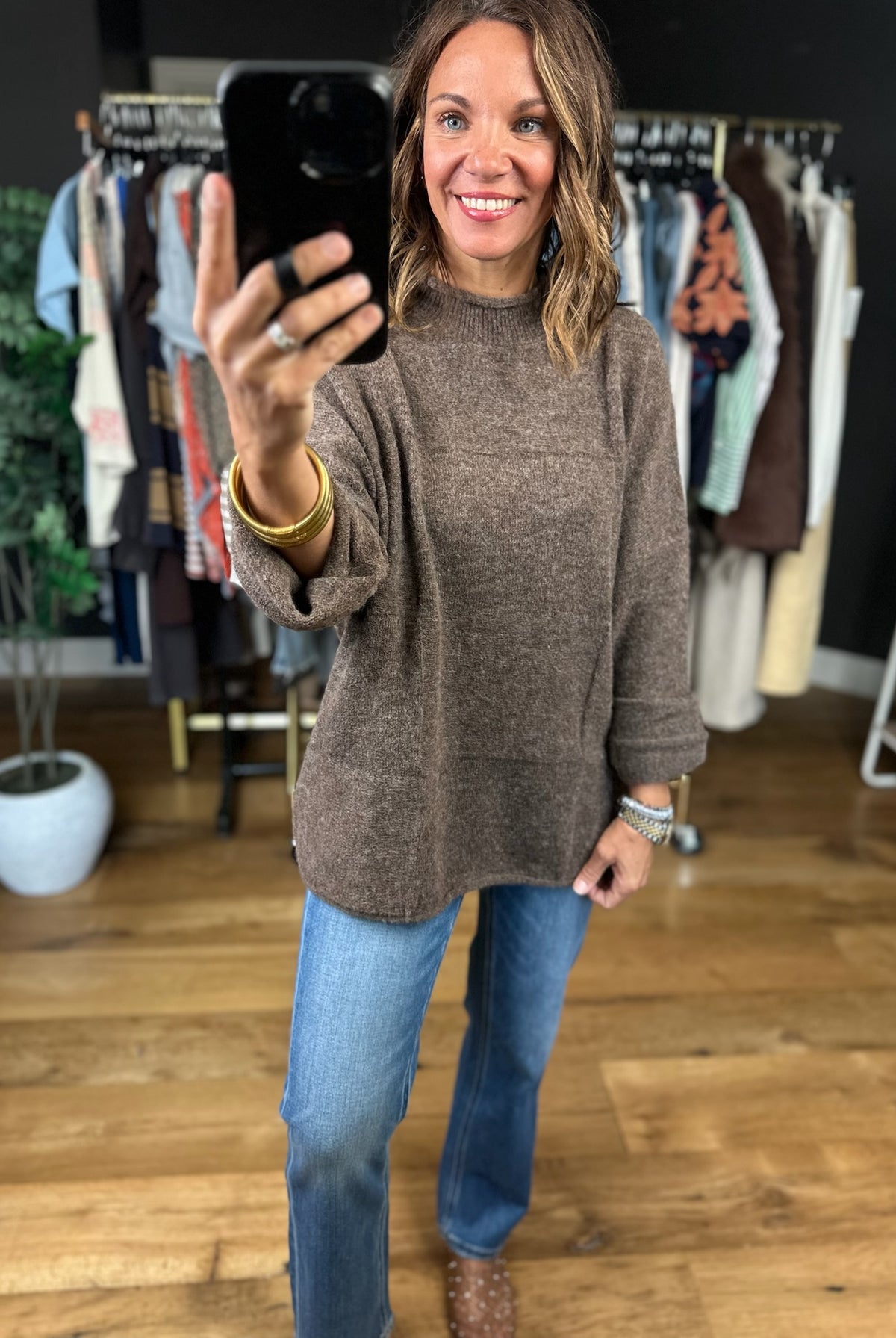 Who You Are Rolled Hem Oversized Sweater-Sweaters-Blu Pepper-Anna Kaytes Boutique, Women's Fashion Boutique in Grinnell, Iowa